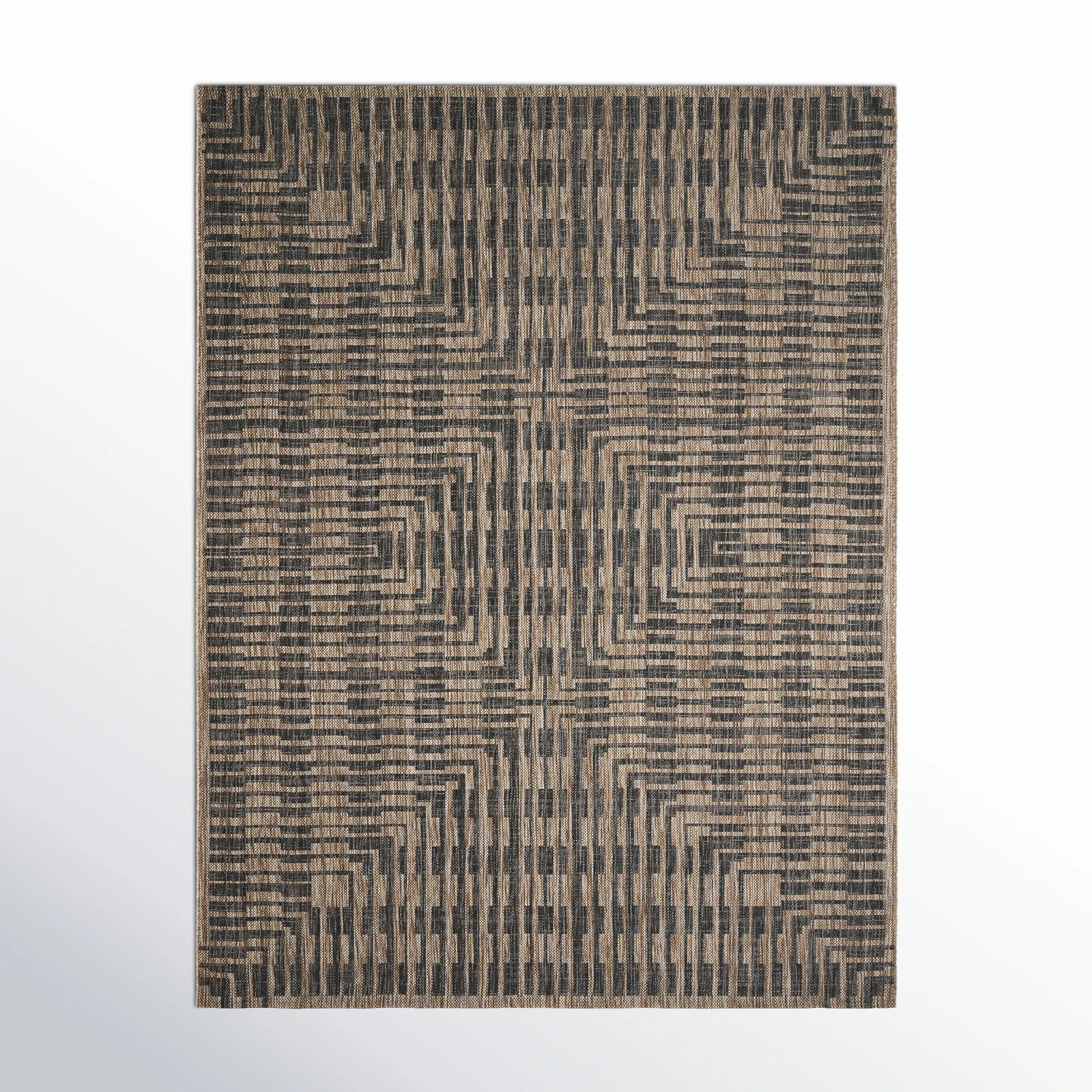 Joss & Main Tiza Geometric Brown/Black Indoor / Outdoor Area Rug & Reviews | Wayfair | Wayfair North America