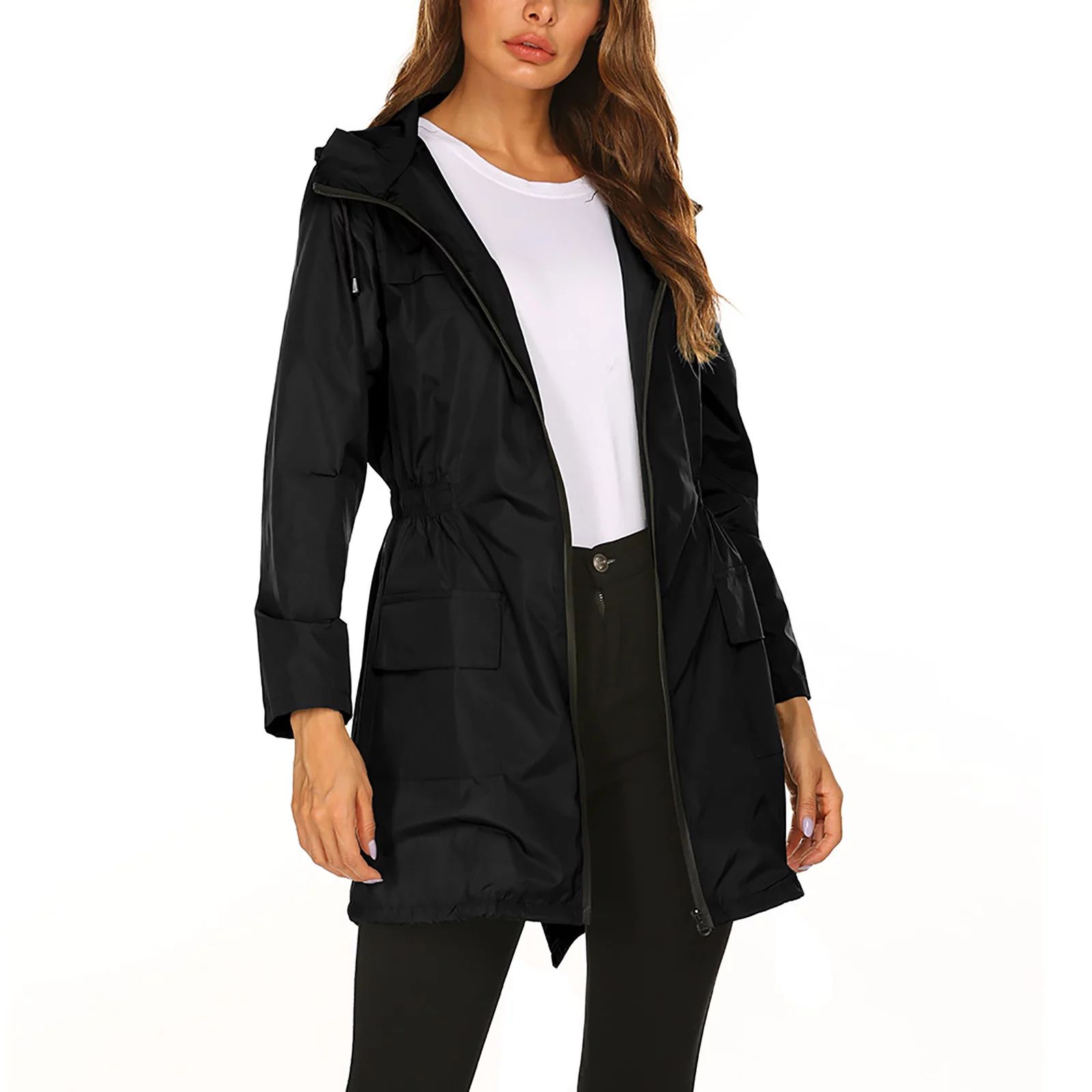 EINCcm Cardigan Fall Coats for Women Tunic Coats for Women Women Casual Slim Zipper Long Sleeve B... | Walmart (US)