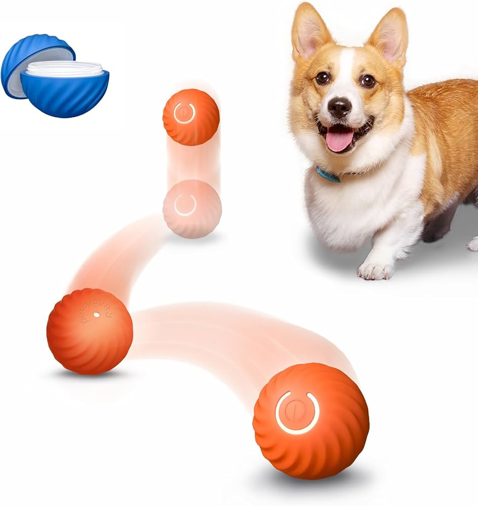 Petgravity Smart Interactive Dog Toy LED Light Bouncing Ball Active Rolling Ball for Dog/Puppy/Sm... | Amazon (US)
