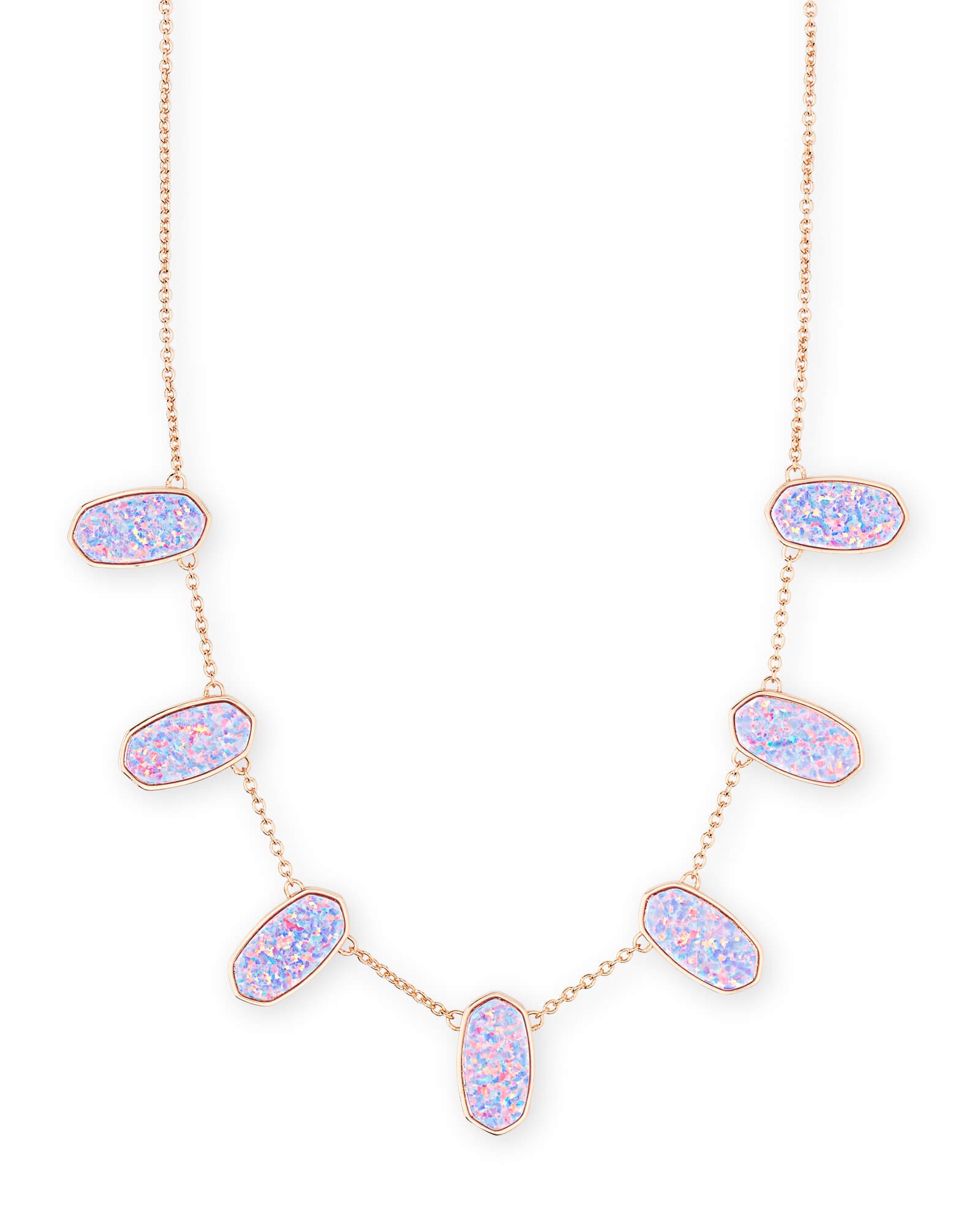 Meadow Rose Gold Collar Necklace in Lavender Kyocera Opal | Kendra Scott | Kendra Scott