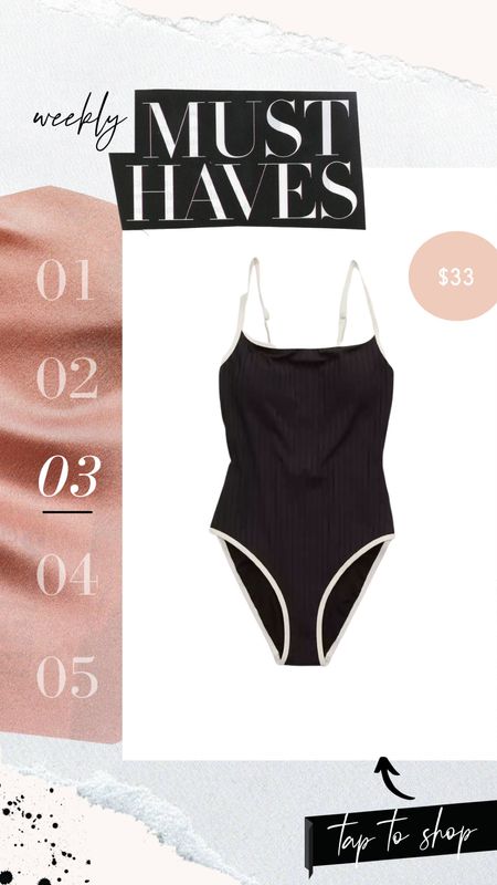 Chic one piece swimsuit 🖤 

Swimsuit // large 

#aerie #summerinspo