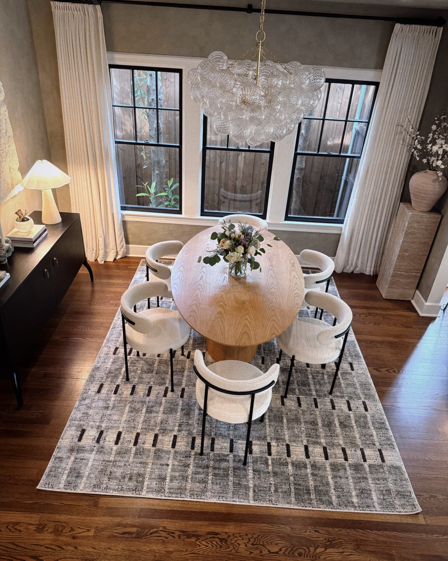 Our dining room details. Pedestal is from BR Home. Limewash color is Portola Paints Beverly. Art is via Montana Labelle (linked similar). 

#LTKHome