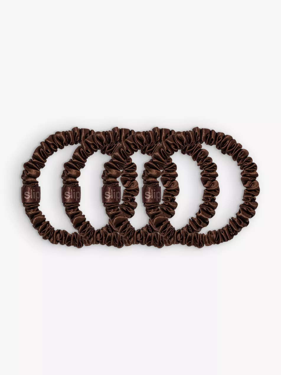 Skinny silk scrunchies pack of four | Selfridges