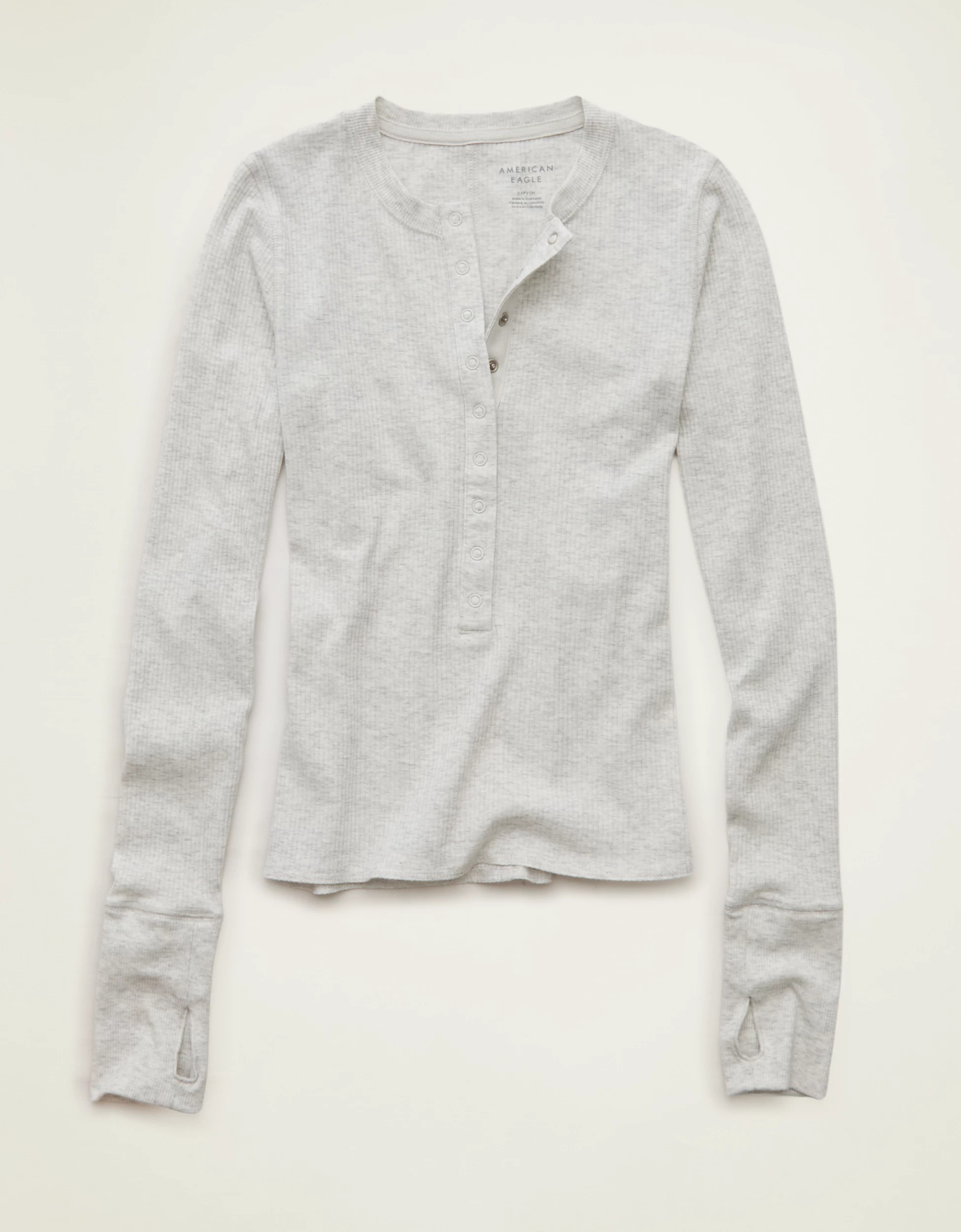 AE Long-Sleeve Henley T-Shirt | American Eagle Outfitters (US & CA)
