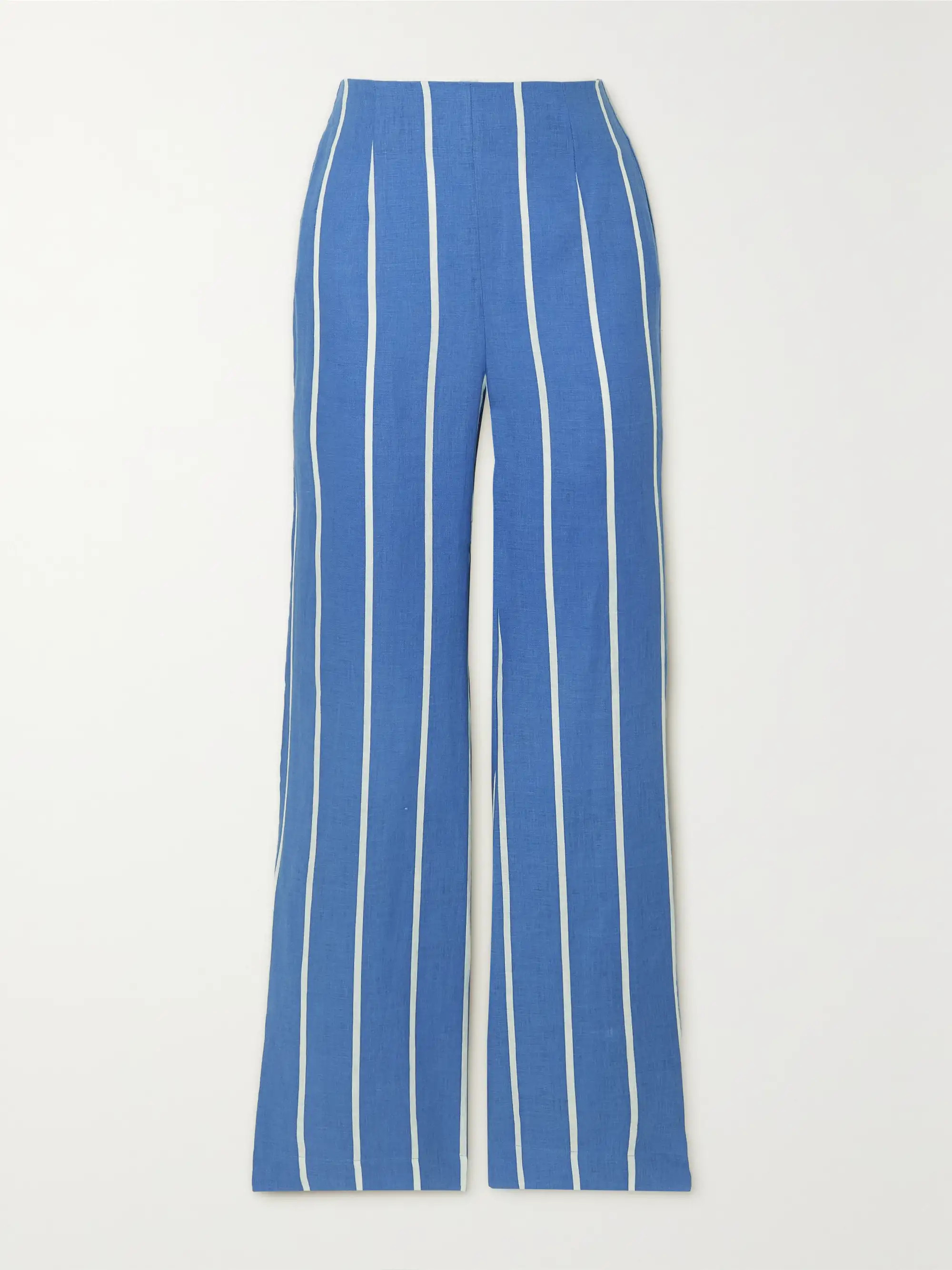 La Plage De Mau striped linen flared pants | NET-A-PORTER (US)