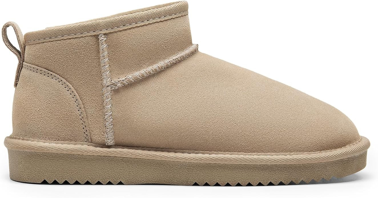 DREAM PAIRS Ankle Winter Mini Boots for Women Genuine Suede Faux Fur Lining Water Resistant Warm ... | Amazon (US)