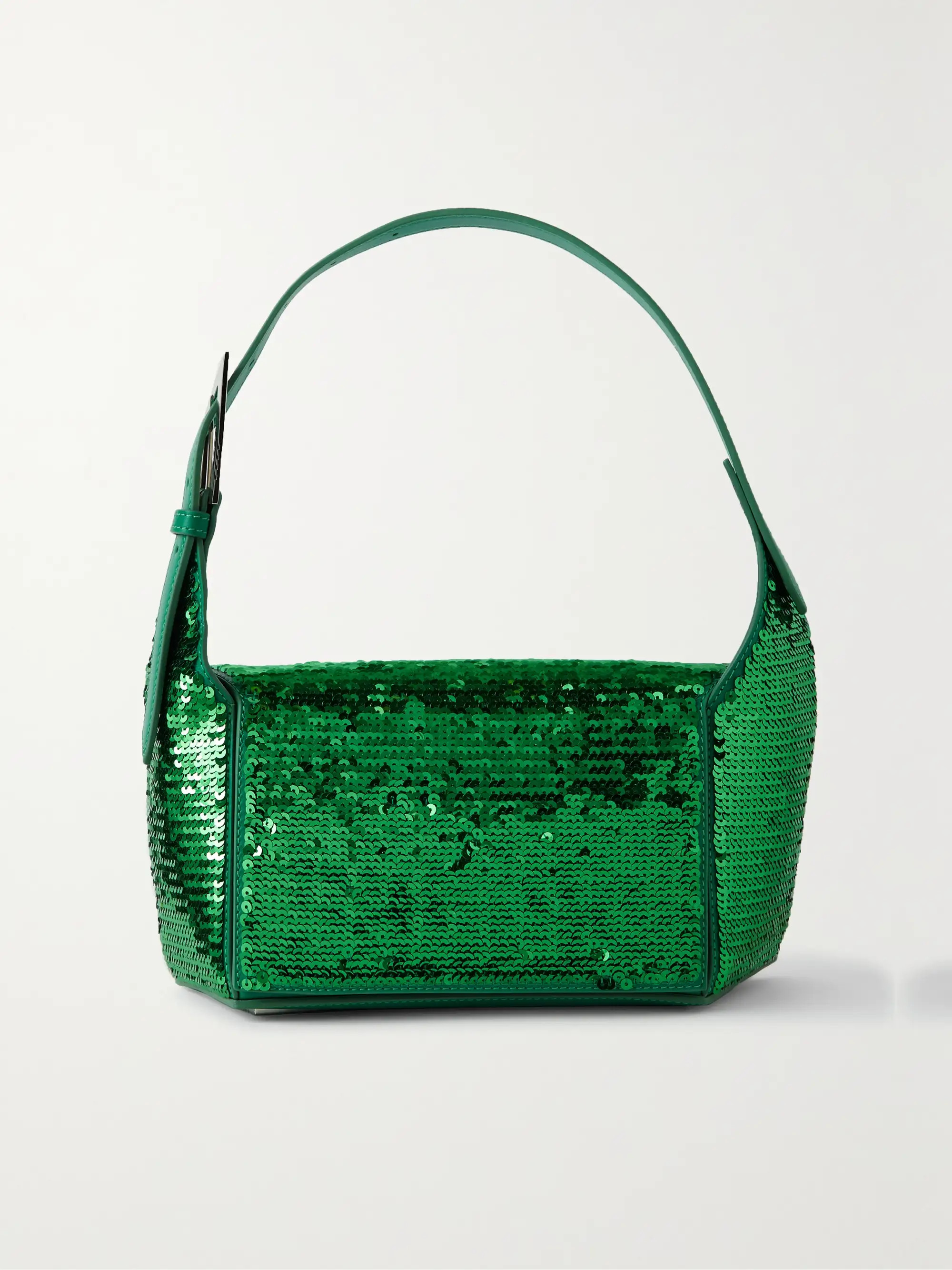 7/7 sequined leather shoulder bag | NET-A-PORTER (US)