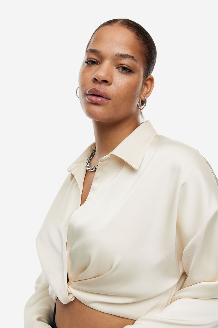 Satin Crop Blouse | H&M (US + CA)