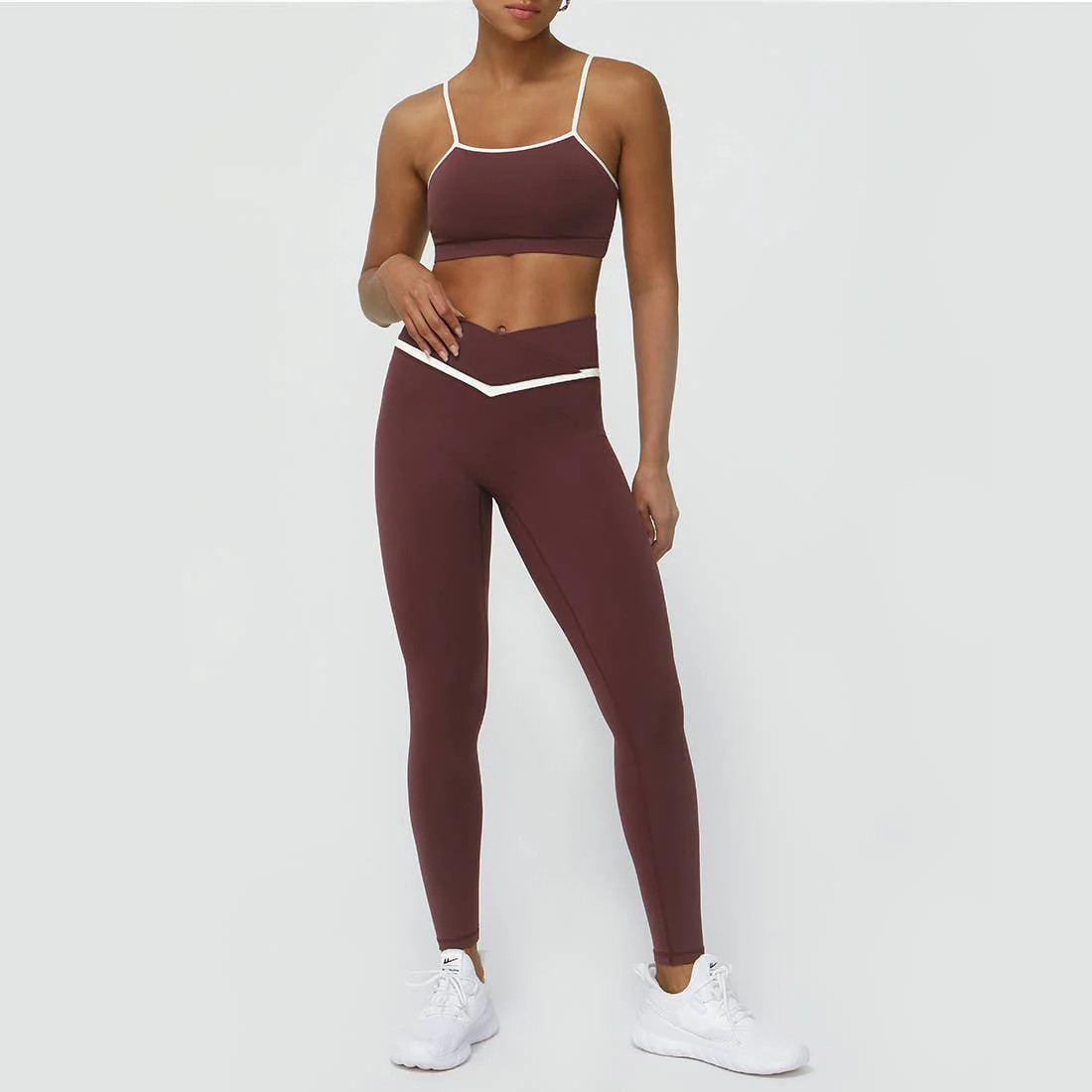 Color-Blocked Activewear Set – Stylish &amp; Supportive 2-Piece Fitness Set | Krush Kandy