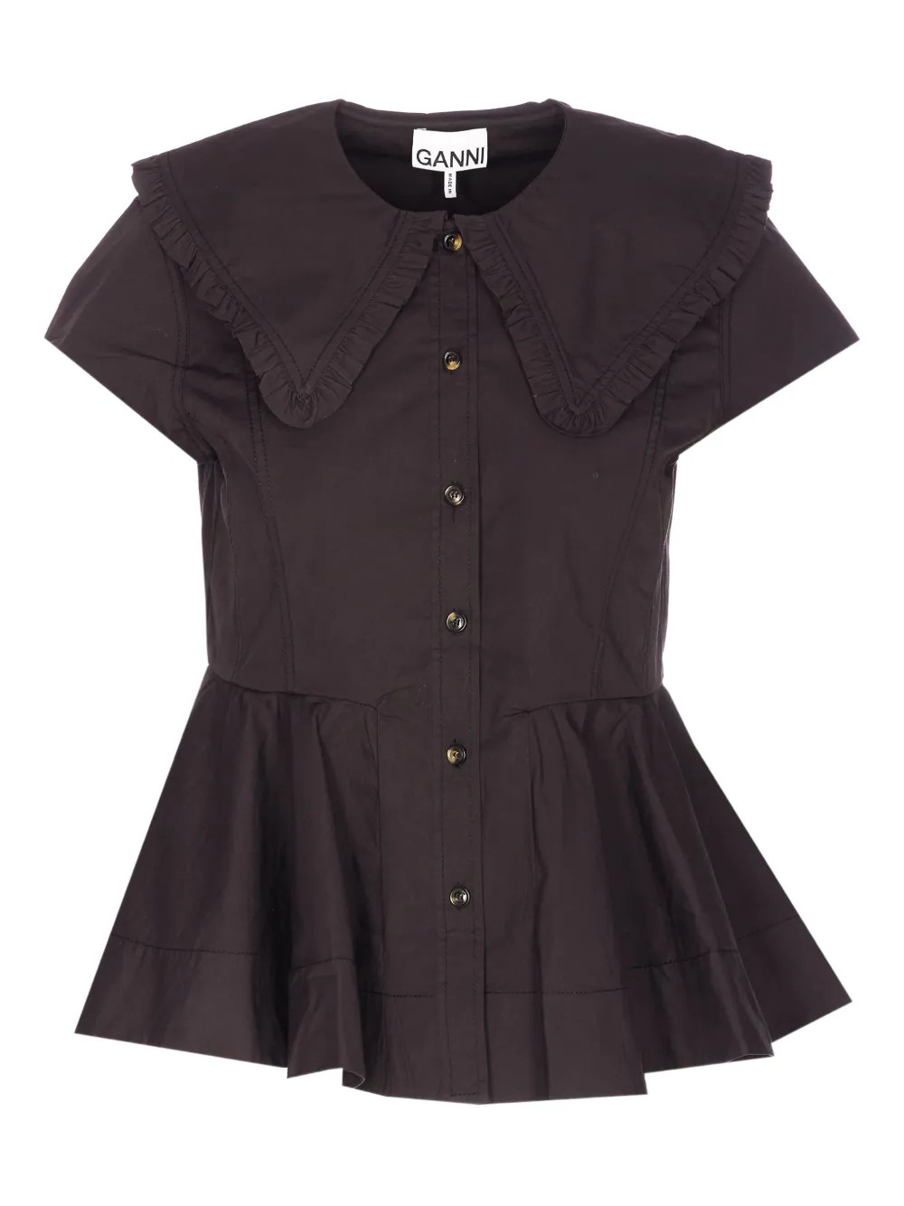 ruffled button shirt | Farfetch Global