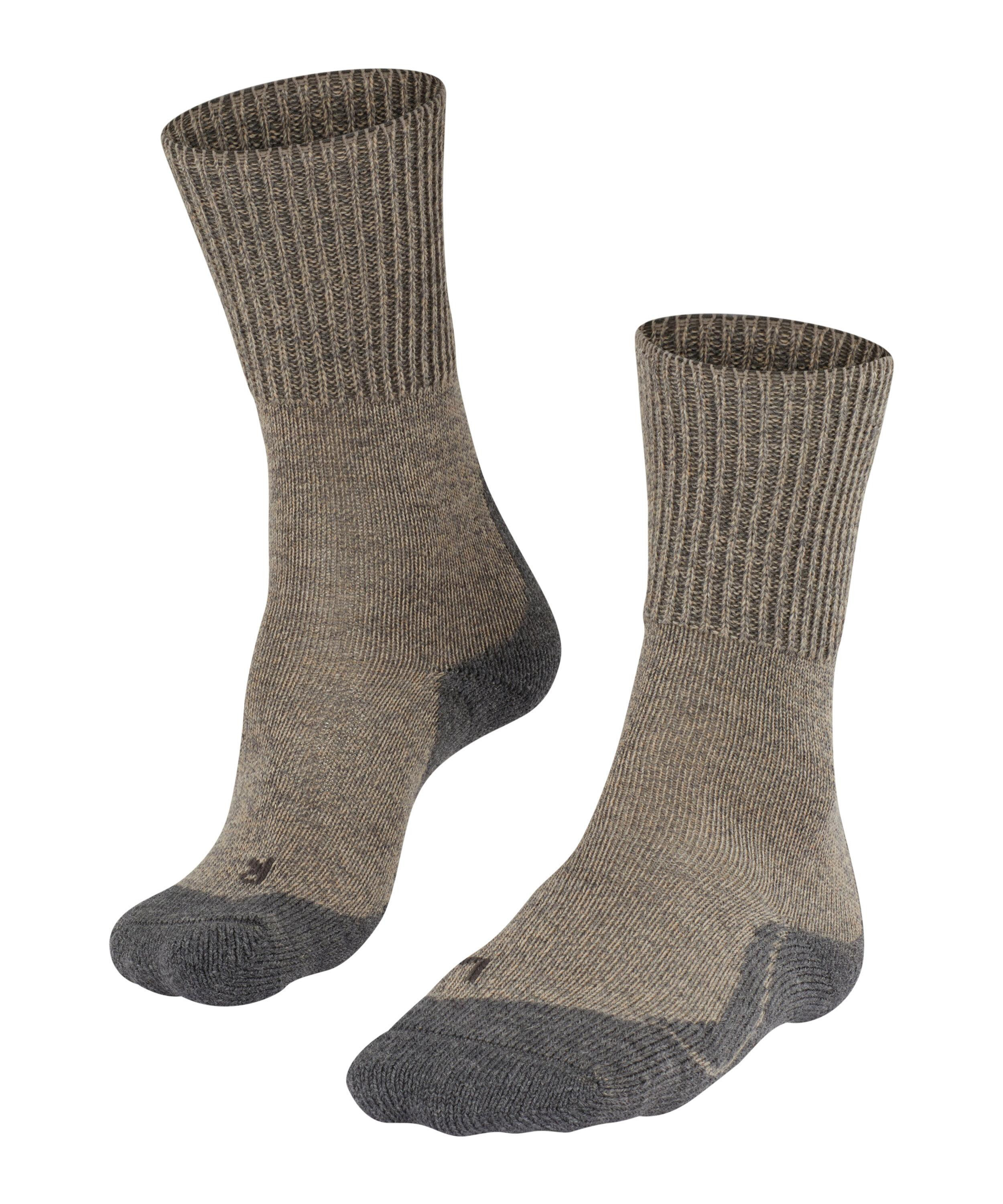 FALKE TK1 Adventure Wool Men Trekking Socks, 6.5-8.5, Beige, Virgin Wool | Falke US