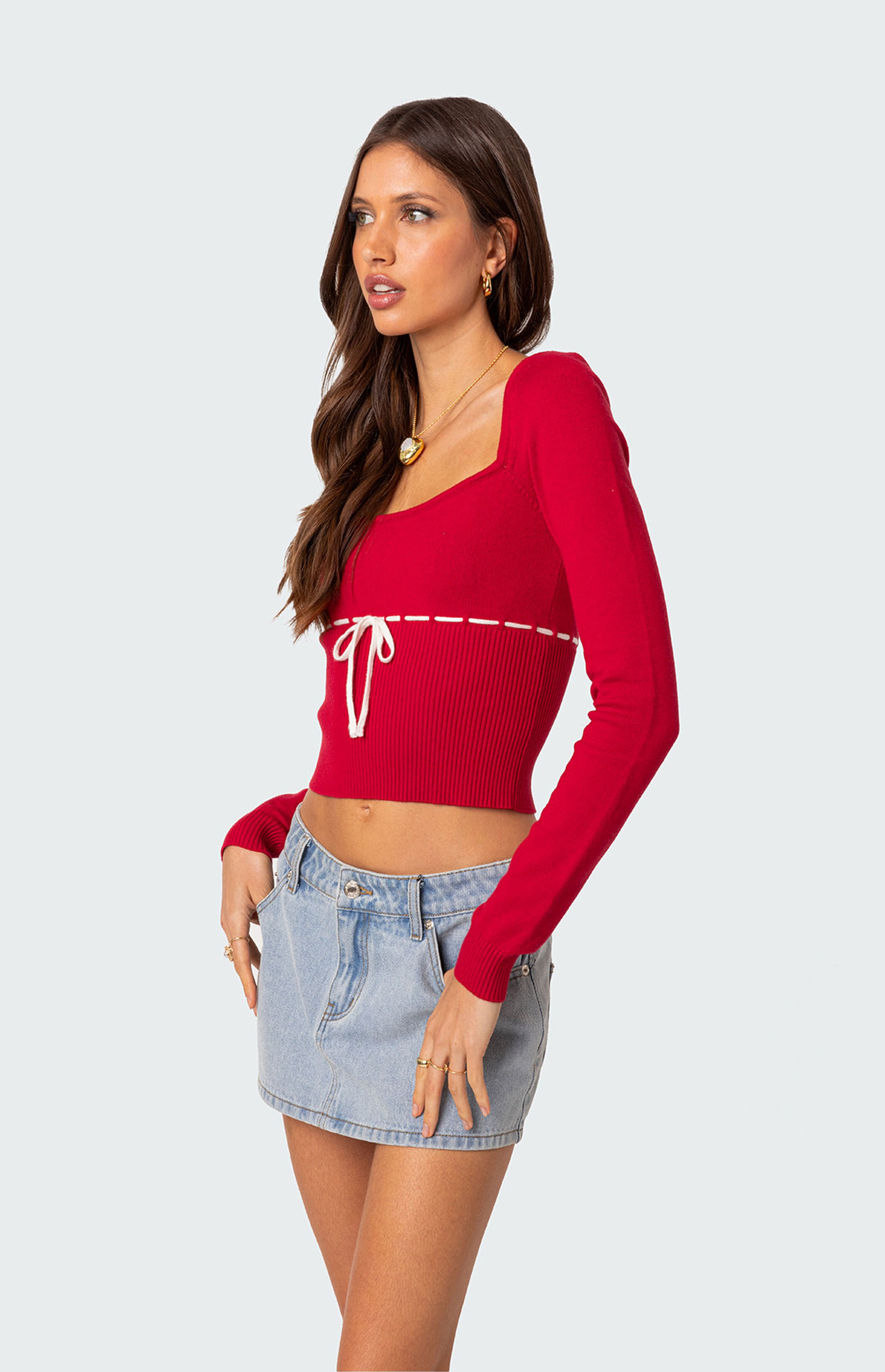 Edikted Natasha Knit Top | PacSun