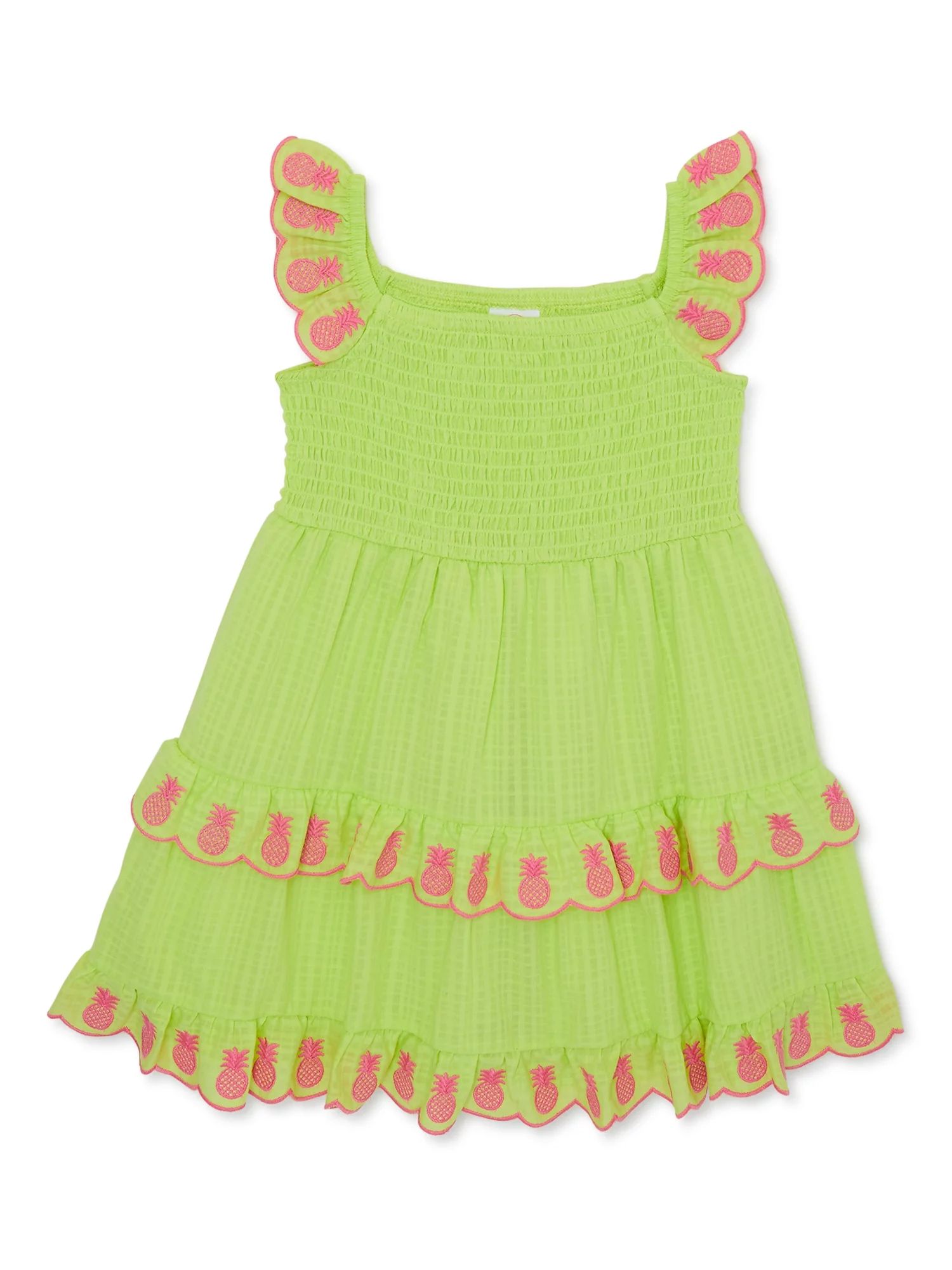 Wonder Nation Baby and Toddler Girl Smocked Sun Dress, Sizes 12M-5T | Walmart (US)