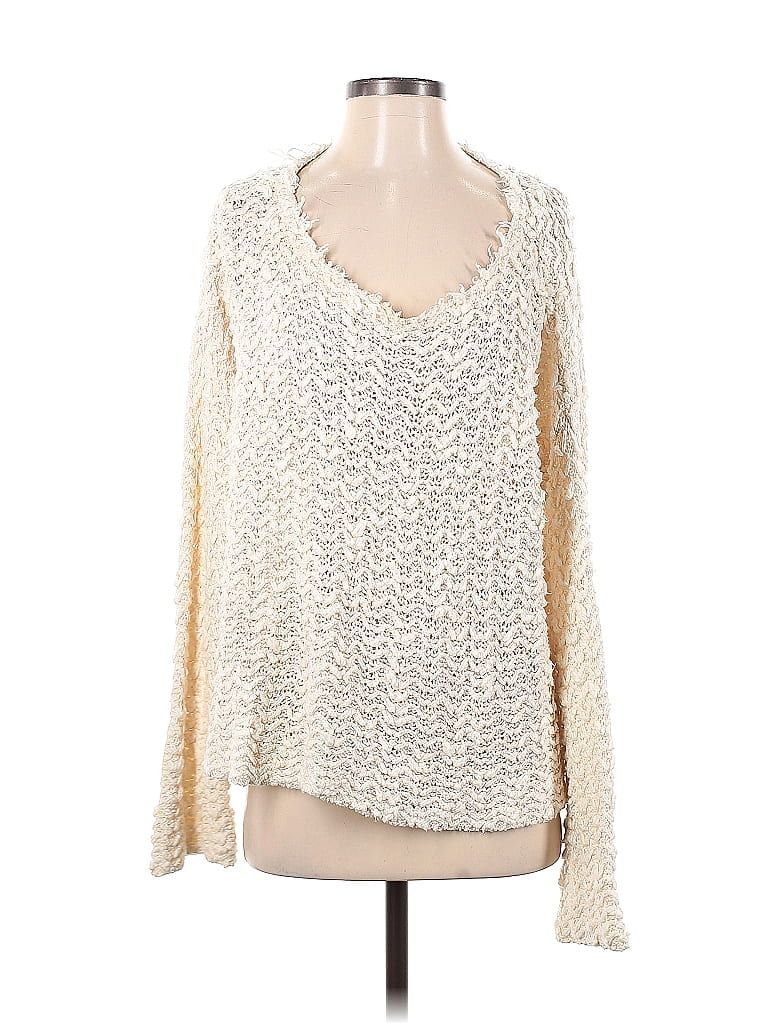 Free People Color Block Ivory Pullover Sweater Size S - 73% off | thredUP