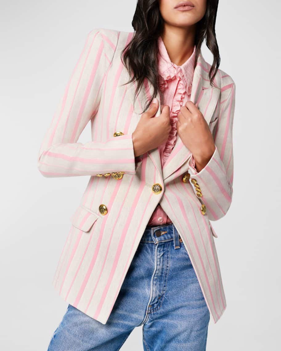Smythe Not a Db Cotton Linen Pagoda Blazer | Neiman Marcus