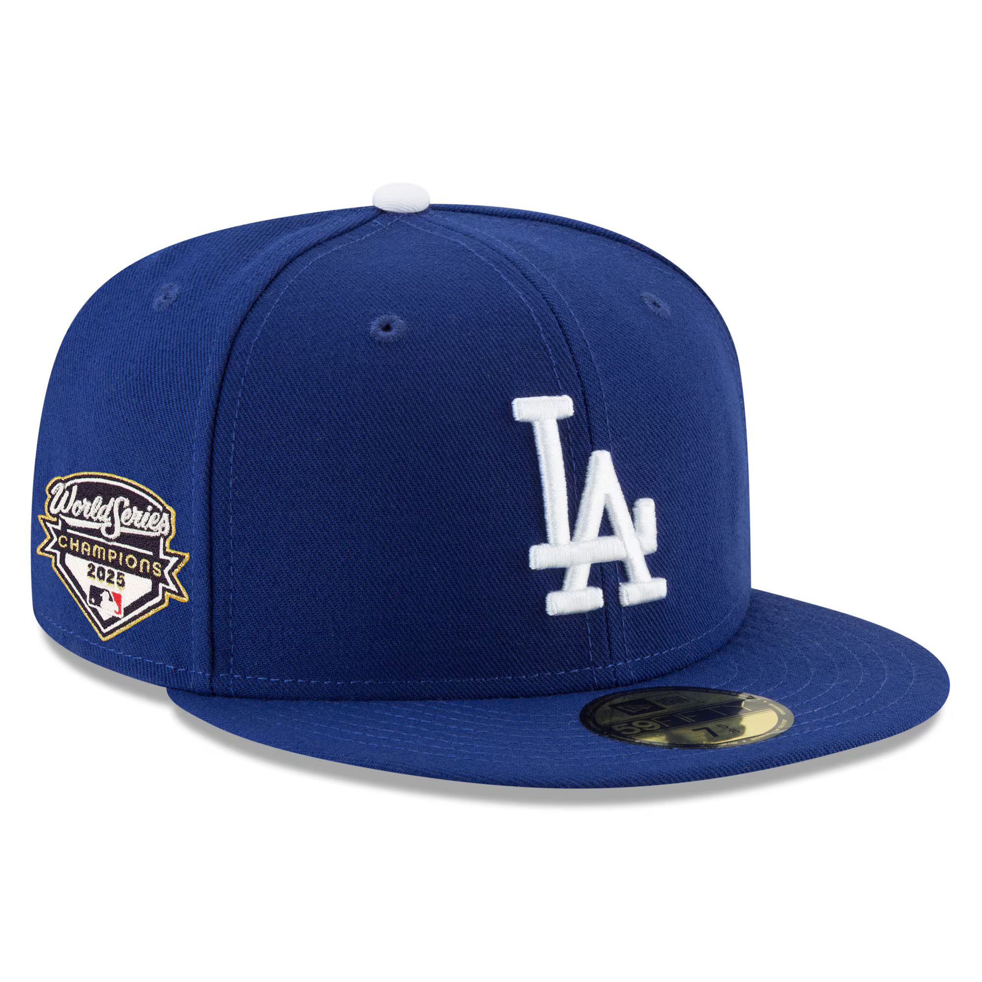 Men's Los Angeles Dodgers  New Era Royal 2025 World Series Champions Side Patch 59FIFTY Fitted Ha... | MLB Shop