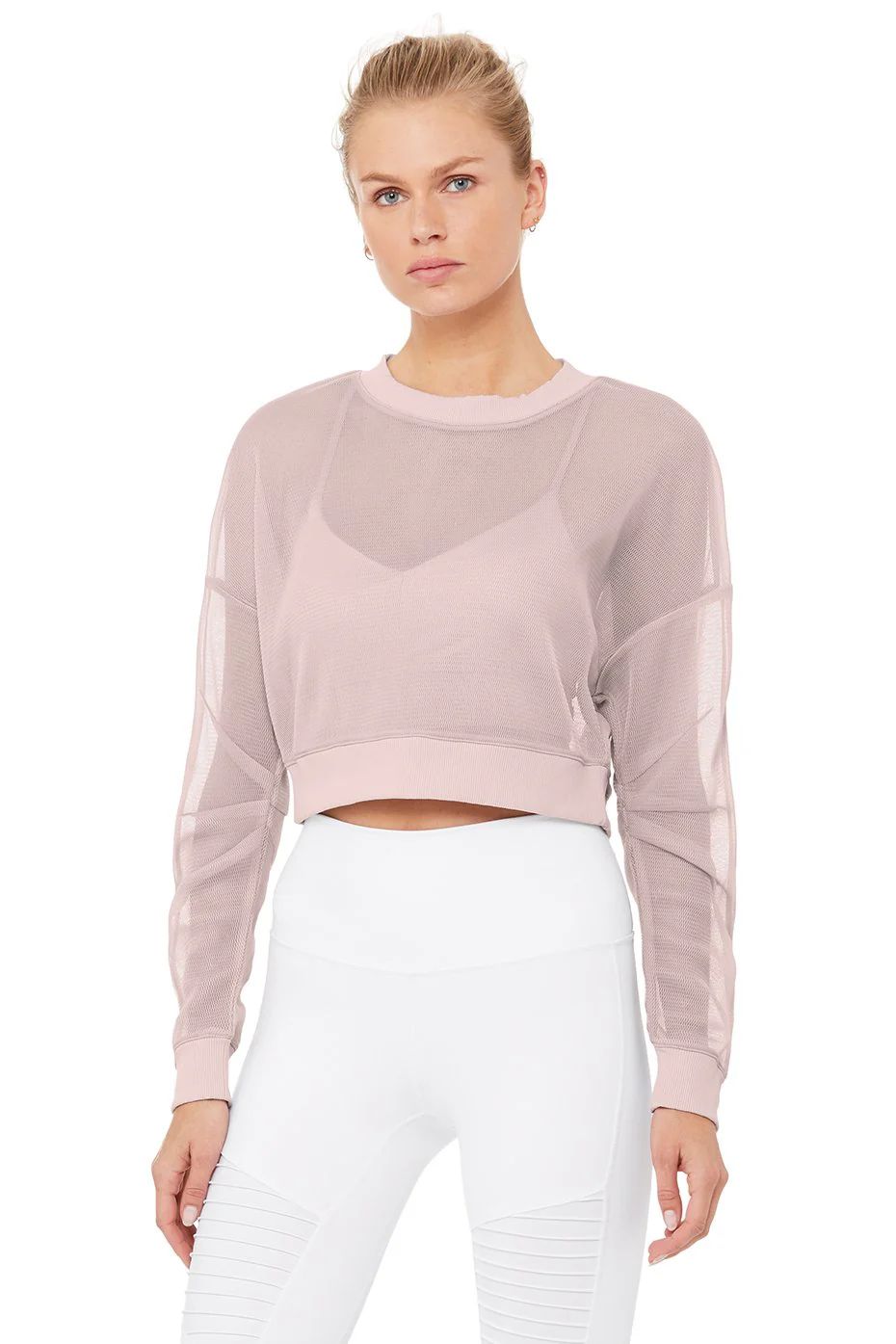 Alo YogaÂ® | Row Long Sleeve Top in Lavender Cloud, Size: Medium | Alo Yoga