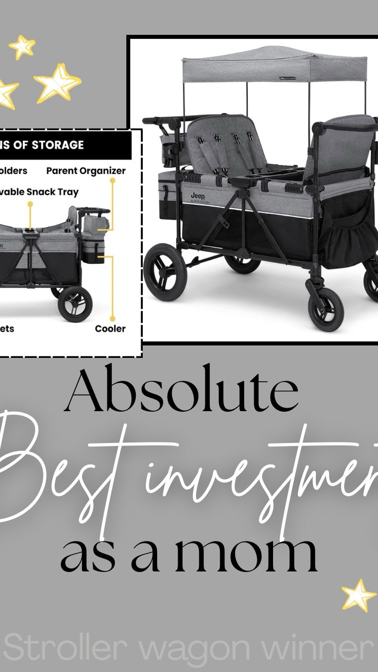 I needed something that could fit all my children of different ages as well as my child with autism. 
Stamina is sometimes a struggle so we needed something able to give rest + it also doubles as a calming spot. There is a roof and sun shades that completely close in creating a safe dark calming spot. A necessity for neurodivergent families to help with overstimulation and meltdowns on the go. 
I don’t splurge + am the type to buy the bag of chicken for $7.89 vs $7.94. But this wagon was well worth my “splurge” + a game changer for us. 

#autismmom #toddlermom #momhack #strollerwagon #wagonstroller #jeepwagon 

#LTKmomlife #LTKKids #LTKTravel