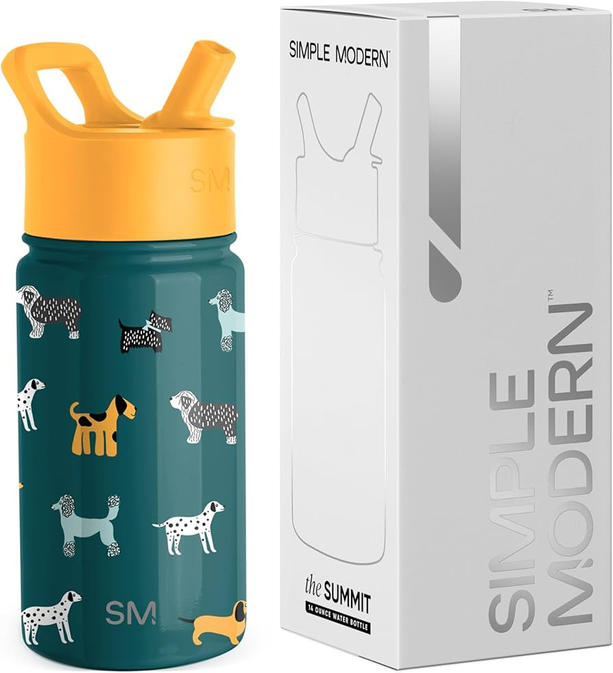 Simple Modern Kids Summit Water Bottle with Straw Lid | 14oz Stainless Steel Cup Insulated Tumble... | Amazon (US)