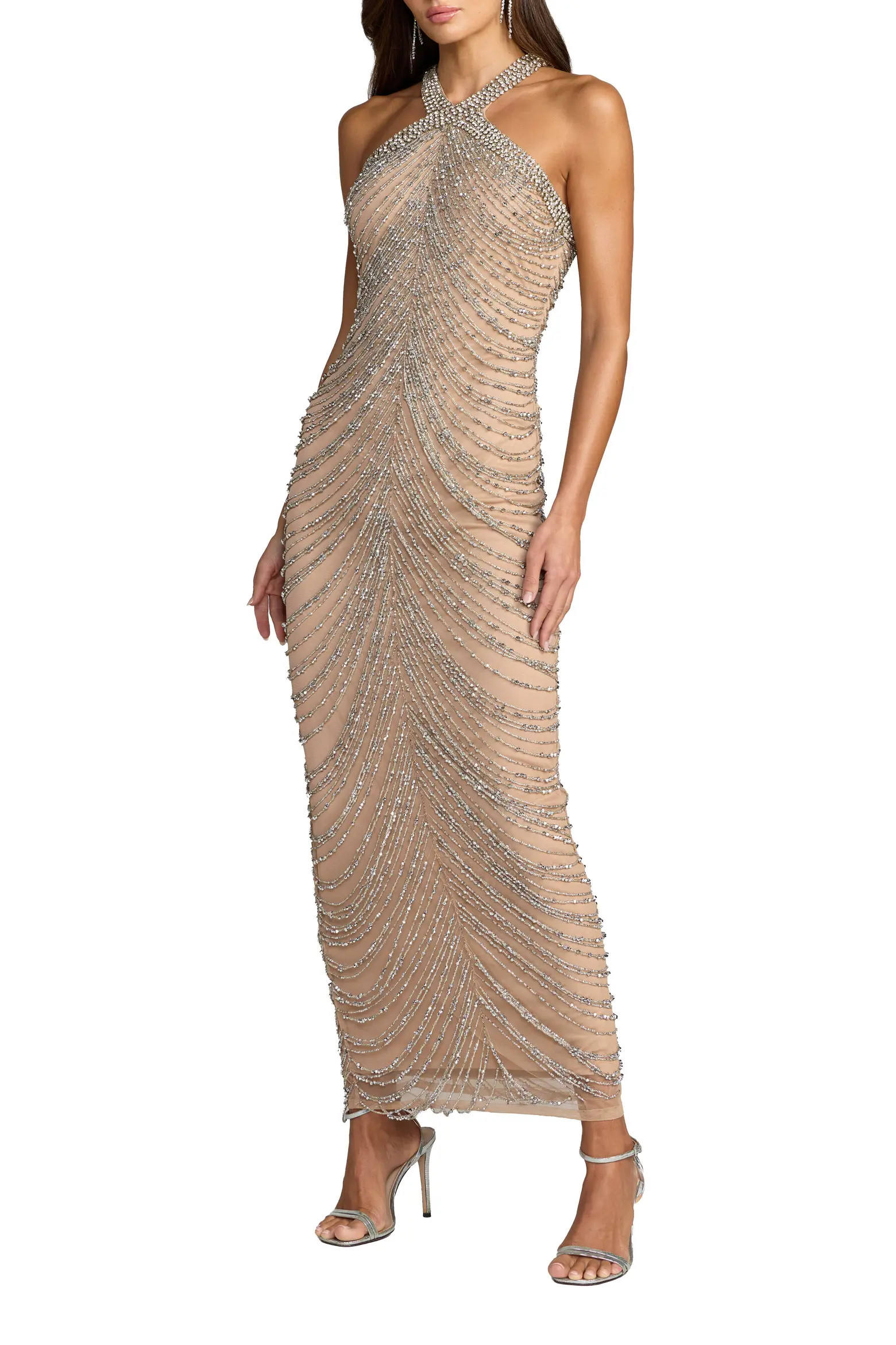 Mac Duggal Halter Neck Embellished Maxi Dress (Women) | Nordstrom | Nordstrom