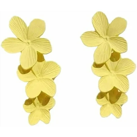 StylesILove Women Flower Drop Earrings Cute Resin Summer Floral Dangle Earrings (Yellow) | Walmart (US)