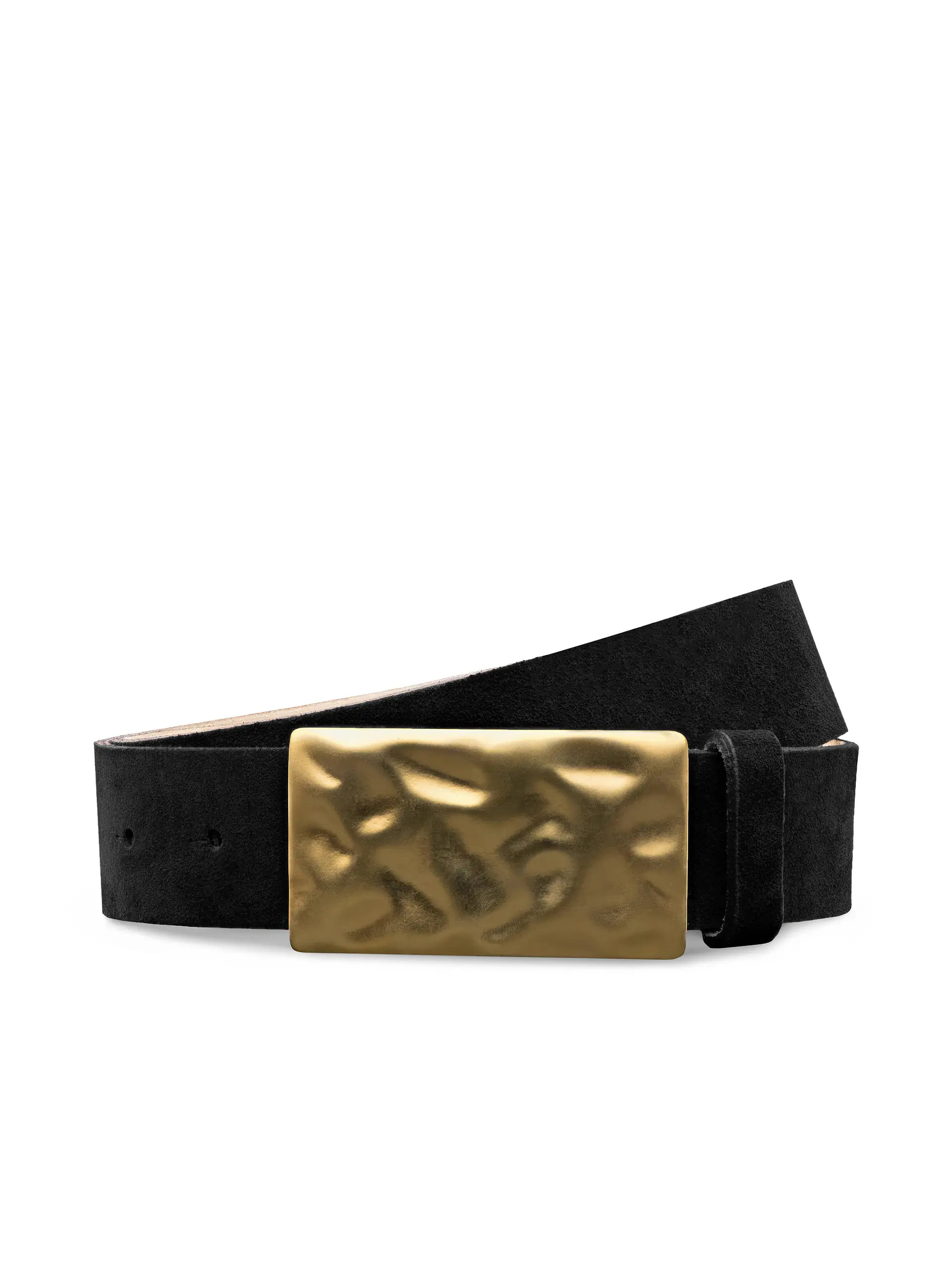 Chara Suede Belt in Black | L'AGENCE | L'Agence