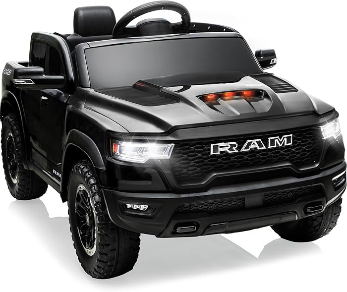 First Ride On 12V Licensed Ram 1500 Ride on Toy for Kids, Toddler Ride on Pickup Truck with Paren... | Amazon (US)