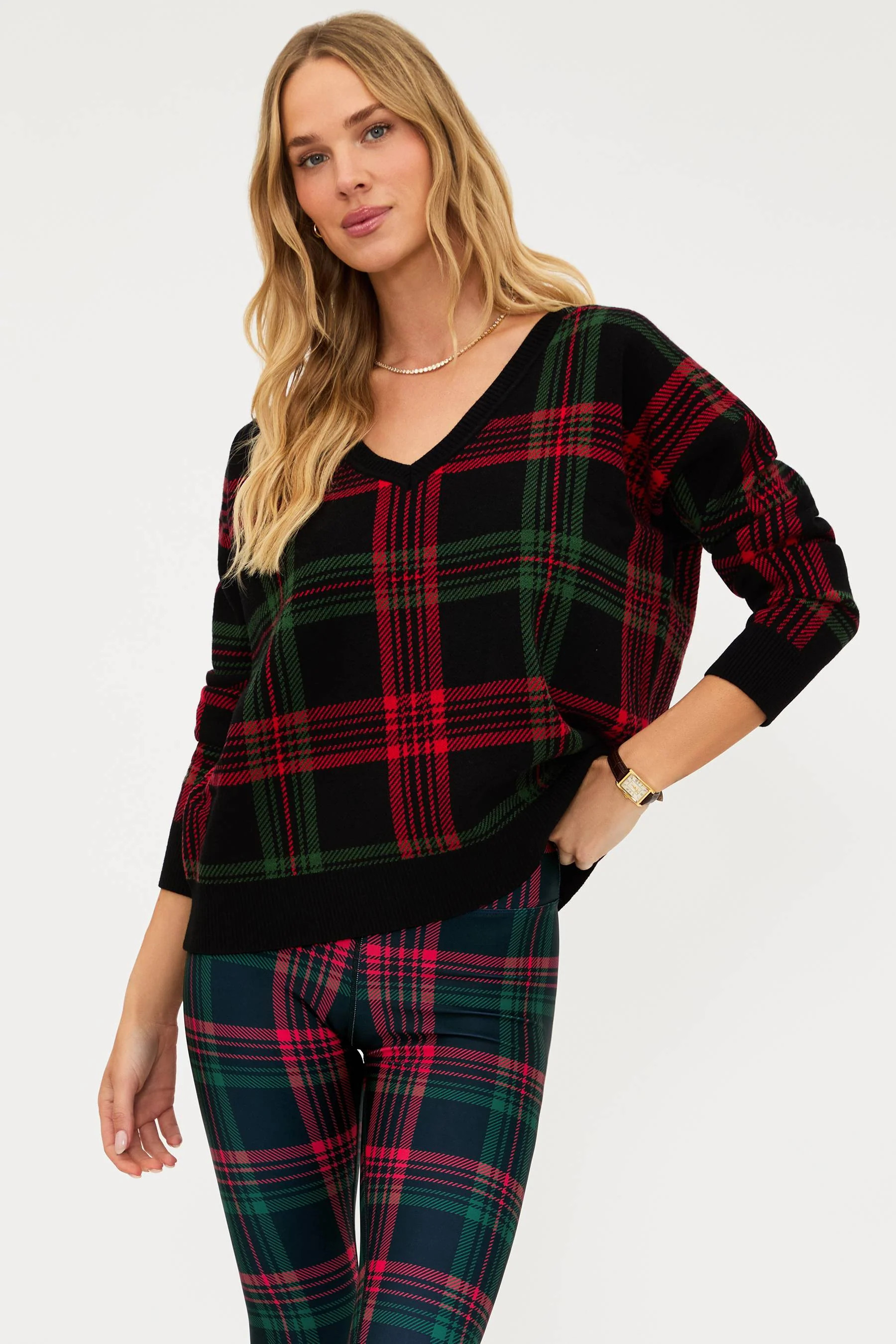Joey Sweater Ribbon Plaid | Beach Riot