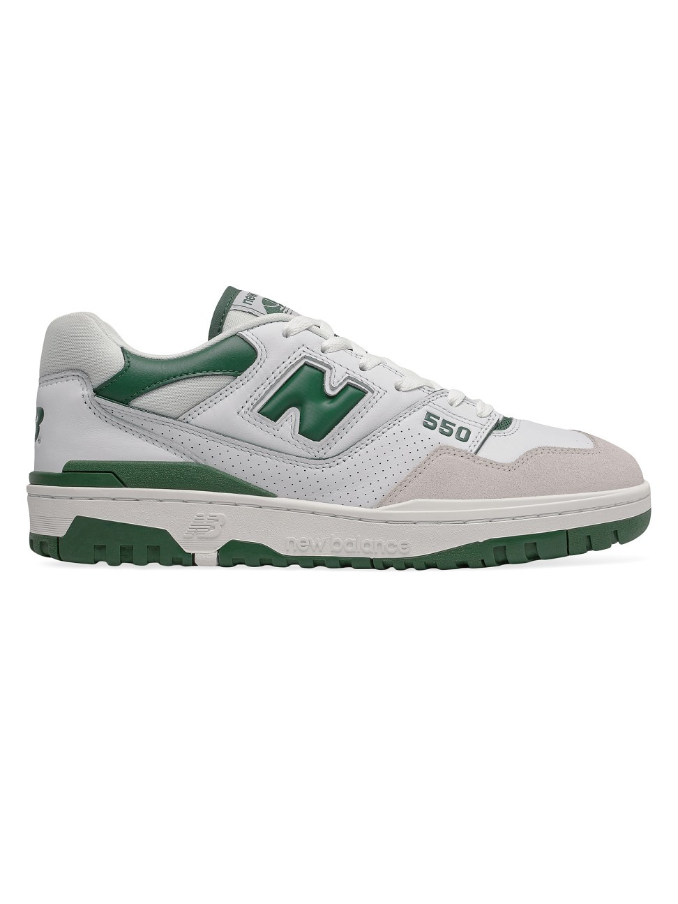 Men's Court 550 Leather and Suede Low-Top Sneakers - White Green - Size 10.5 - White Green - Size 10 | Saks Fifth Avenue
