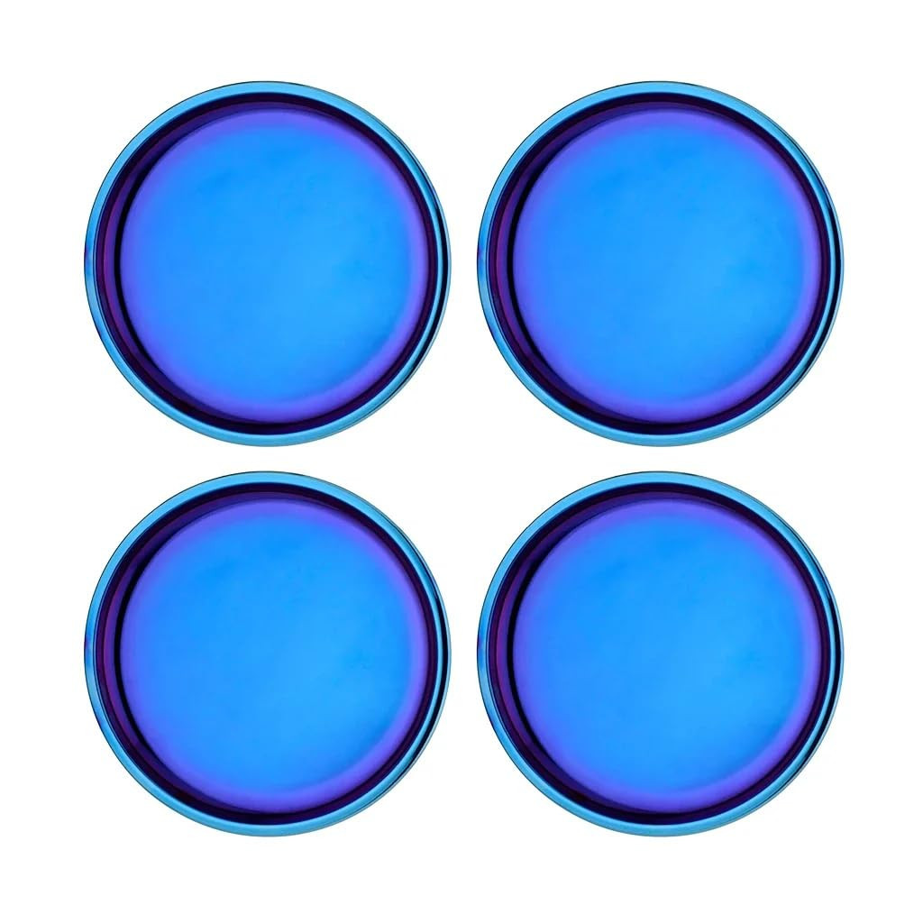 Ahimsa Stainless Steel Kids Plates, 9" Colorful Non Divided Stainless Steel Plates, Pediatrician ... | Amazon (US)