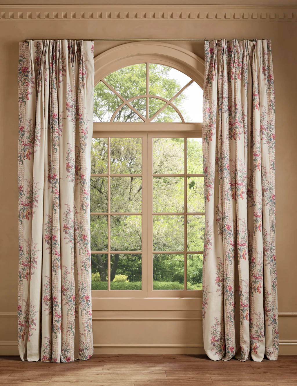 Campden Pleated Linen Curtain Panel | Lulu and Georgia 