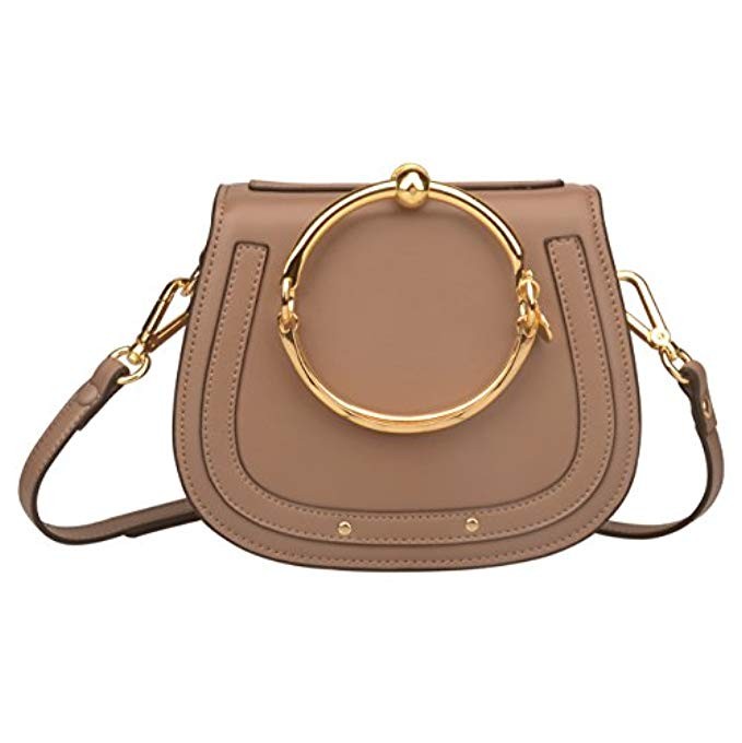 Ainifeel Women's Leather Handbags with Bracelet Handle Crossbody Bag | Amazon (US)