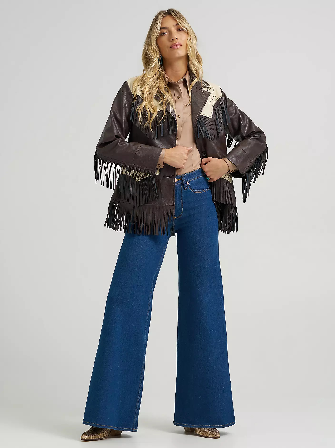 Wrangler x Lainey Wilson Faux Leather Fringe Jacket | Wrangler