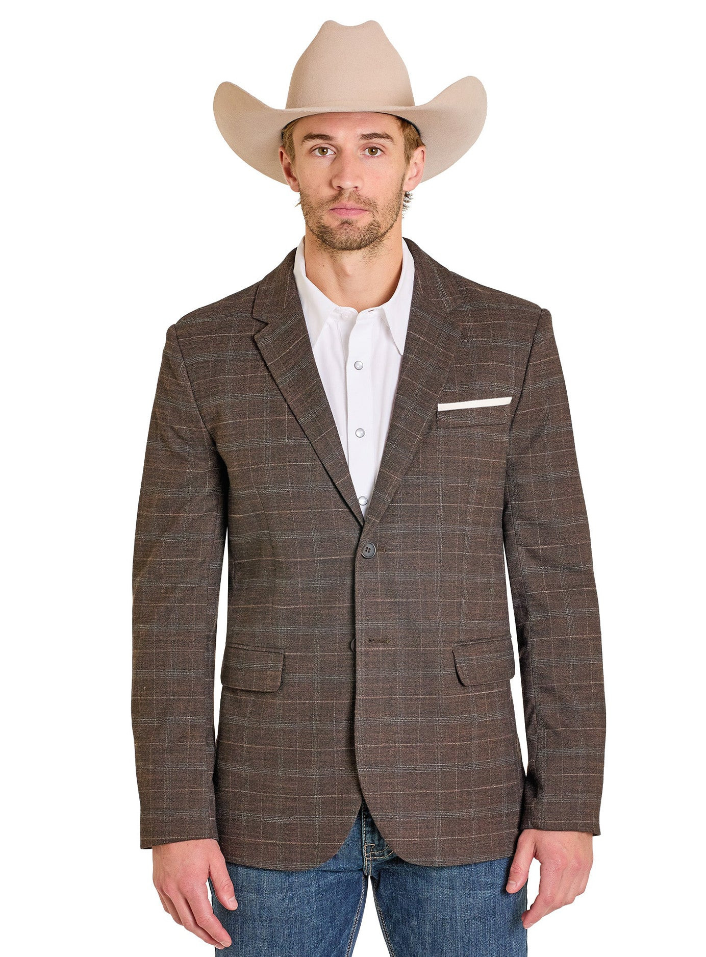 Men's Brown Plaid Sport Coat | Rock & Roll Denim