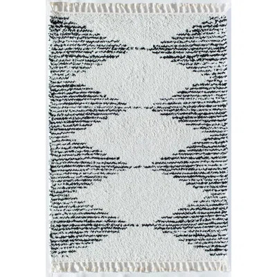 Qi Power Loom White/Black Rug CosmoLiving by Cosmopolitan Rug Size: Rectangle 5' x 7' | Wayfair North America