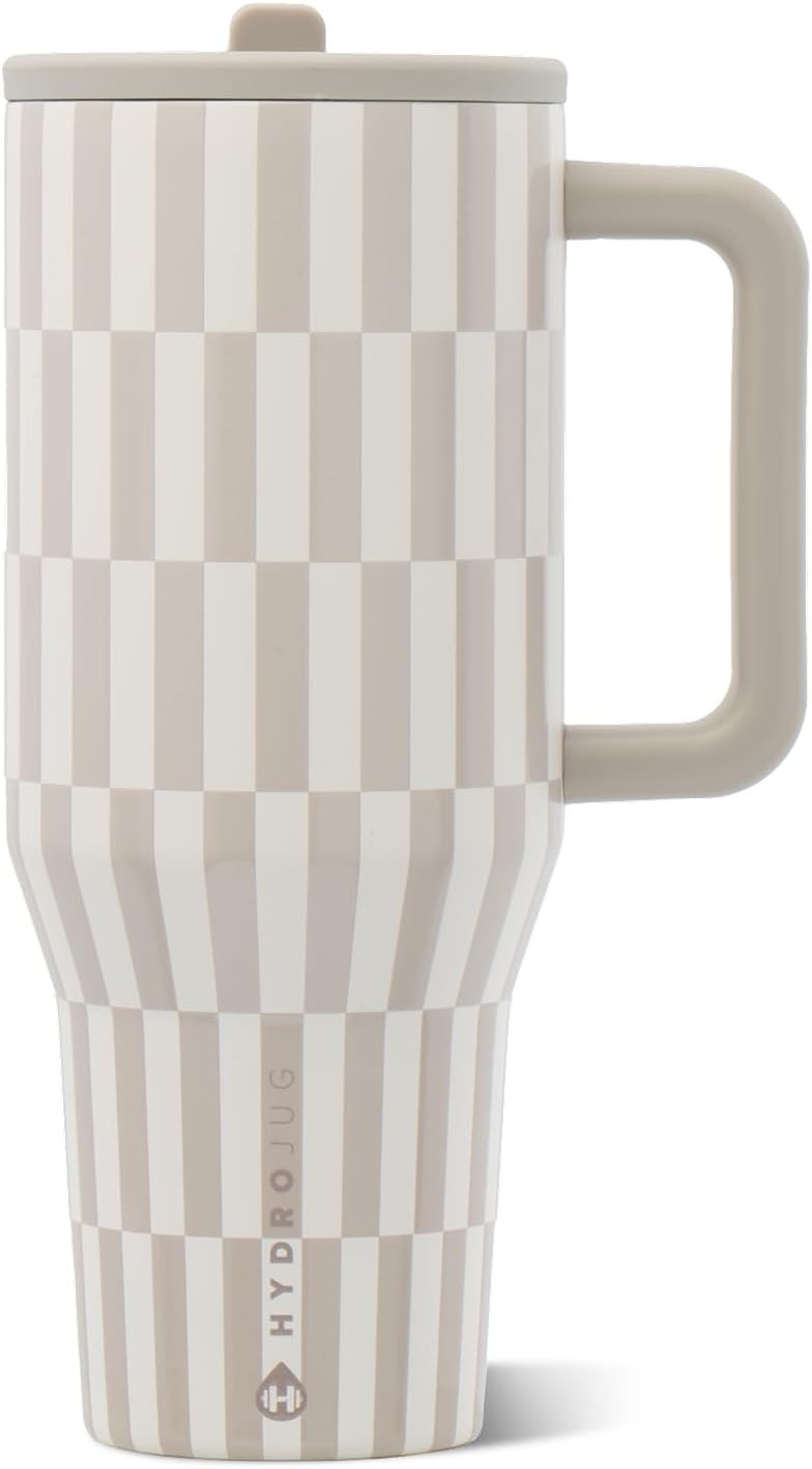 HydroJug Traveler 40oz, Insulated Tumbler with Handle & Straw, Latte | Amazon (US)