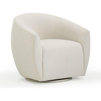TOV Jordan Velvet Swivel Accent Chair, Plywood/Velvet in Beige by DecoratorsBest | DecoratorsBest