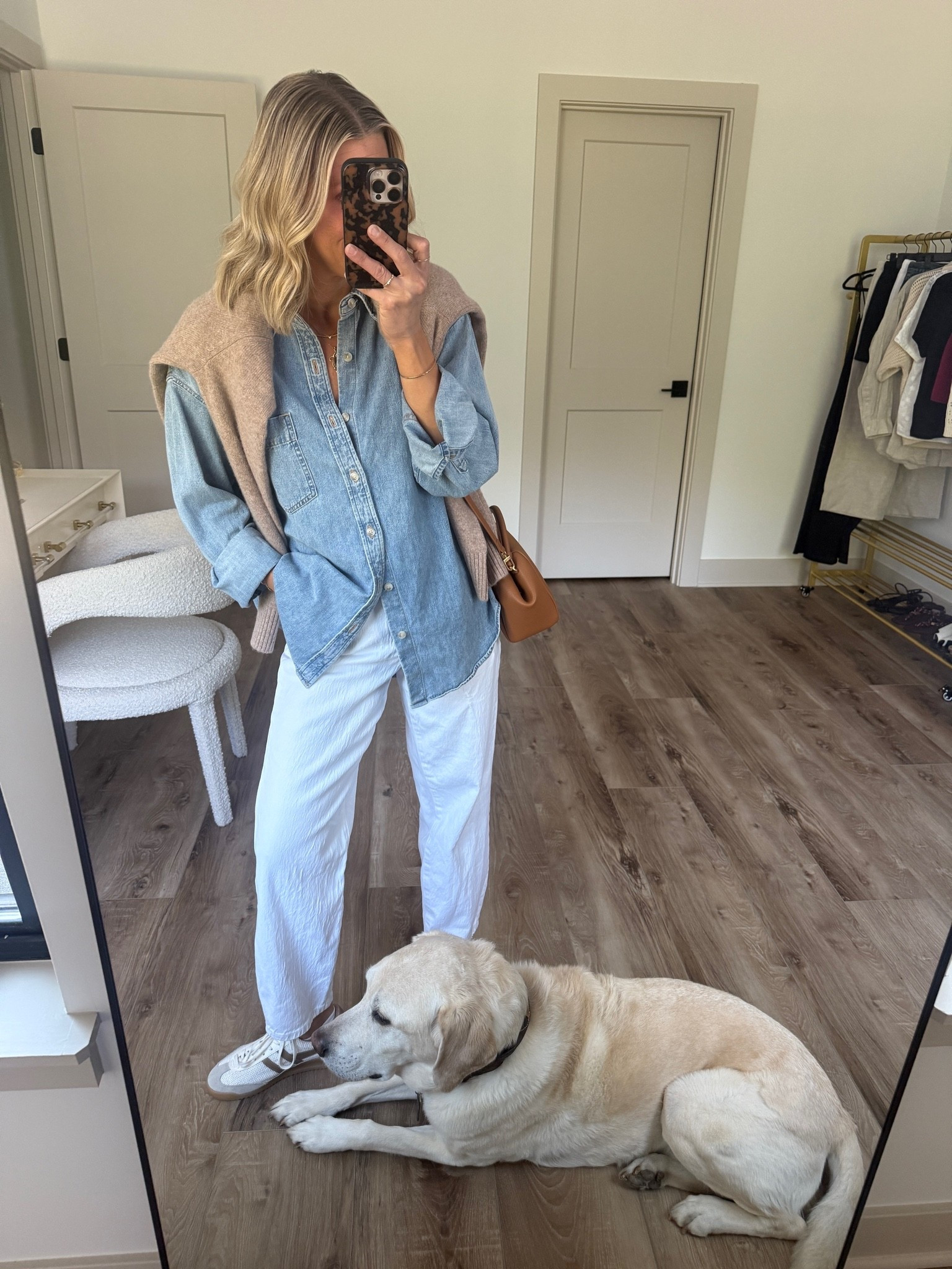 Wearing 25 jeans, xs denim shirt, small sweater, sneakers tts

#LTKootd #LTKgrwm #LTKOver40