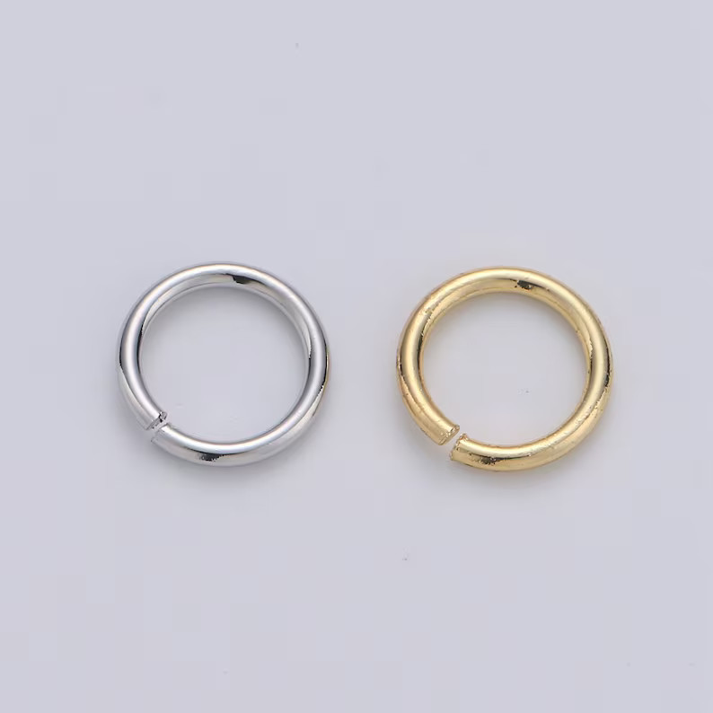 1 Pack 1mm x 10mm Gold Filled Jump Ring Connectors for Jewelry Making in Gold or Silver | O-036 -... | Etsy (US)