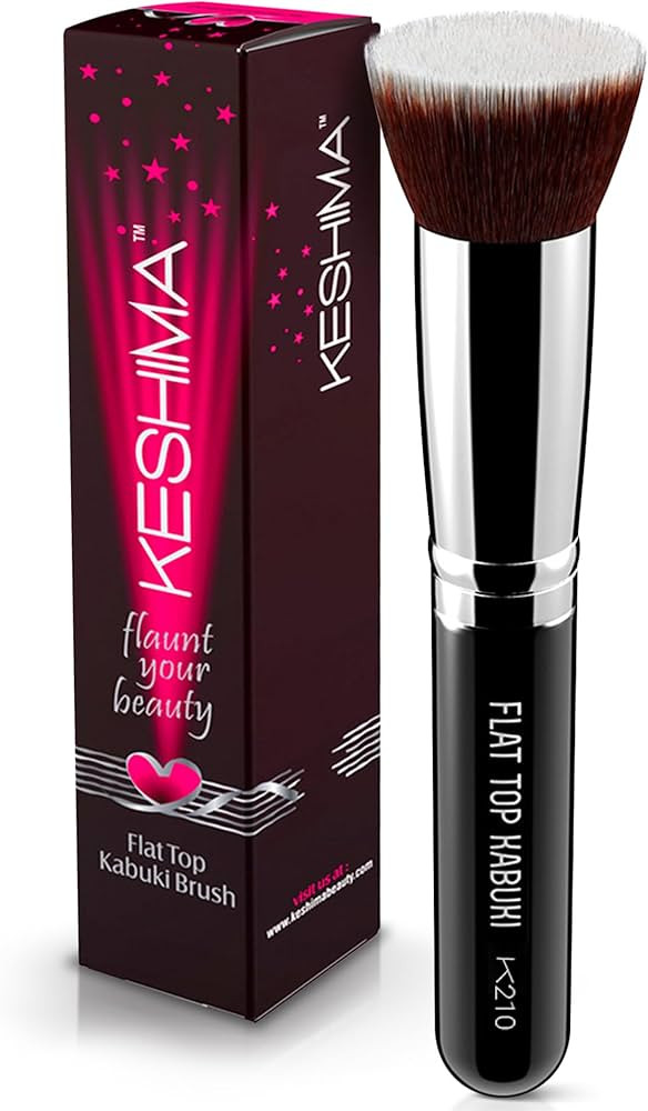 Amazon.com: Flat Top Kabuki Foundation Brush By KESHIMA - Premium Makeup Brush for Liquid, Cream,... | Amazon (US)
