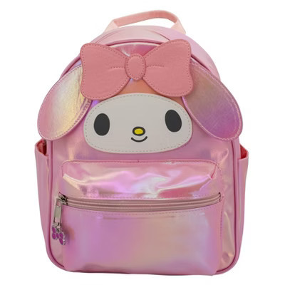 My Melody Big Face Cosplay Mini PU Backpack Purse, Shoulder Bag with Epoxy Filled Metal Bow Charm, 10.5 Inch, Adjustable Straps, Faux Leather | Target