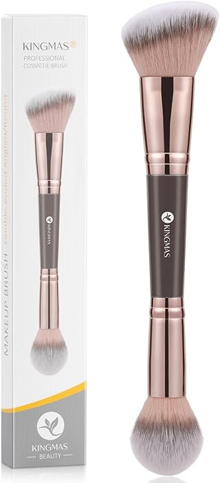 KINGMAS Foundation Makeup Brush, Double Ended Bronzer Brush Angled & Round Contour Brushes for Be... | Amazon (US)