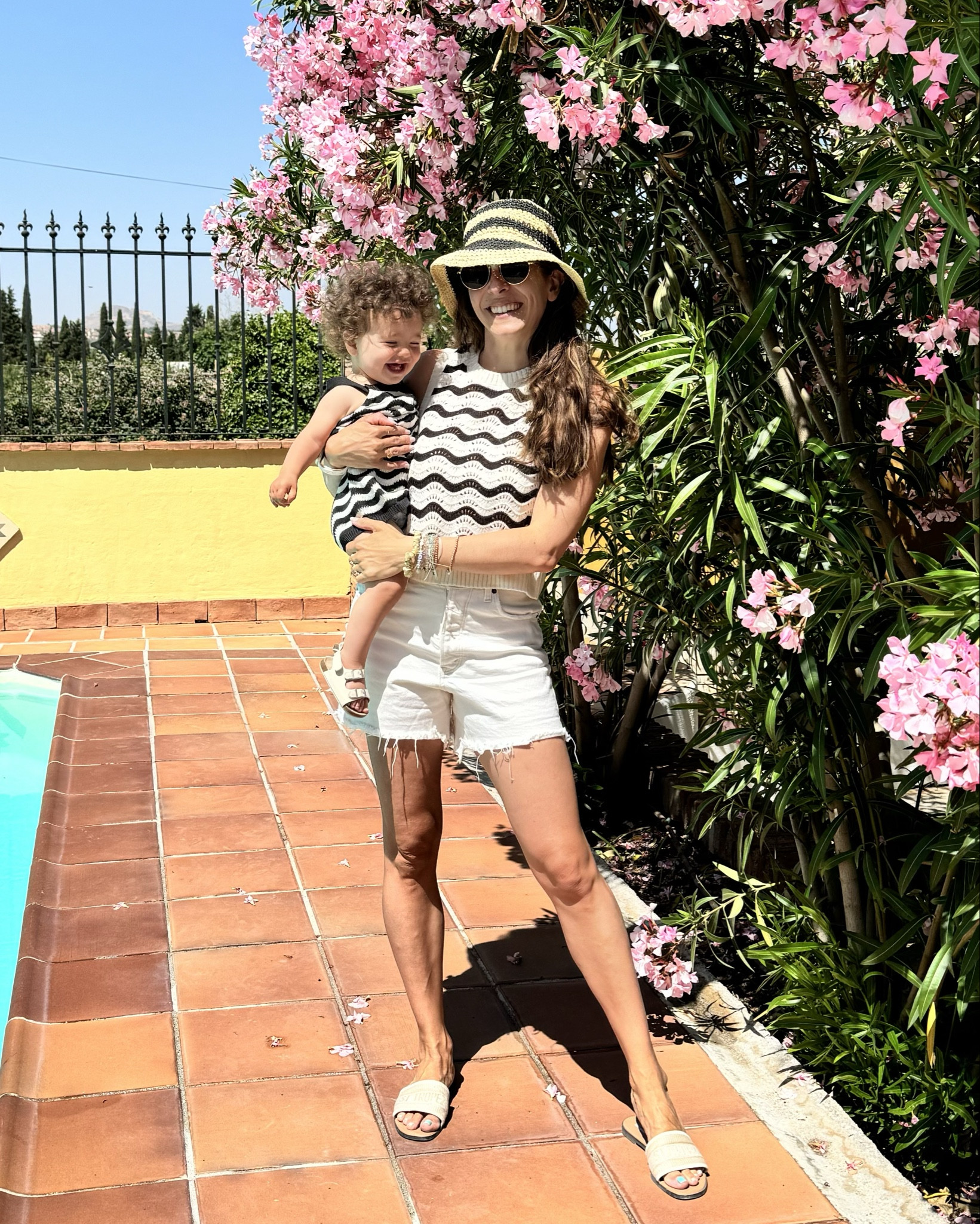 My black and white striped crochet vest and Camila’s striped romper are tagged to shop- loving crochet, stripes and more! My vest and hat are in a bit older but I linked similar options, and my sandals are a popular style and back this season! 

#LTKFindsUnder100 #LTKBaby #LTKStyleTip