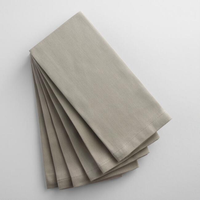 Light Gray Buffet Napkins Set of 6 | World Market