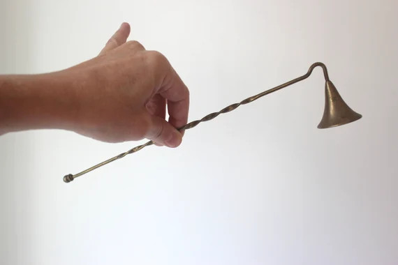 Vintage Brass Candle Snuffer Twisted Handle Beautiful | Etsy | Etsy (US)