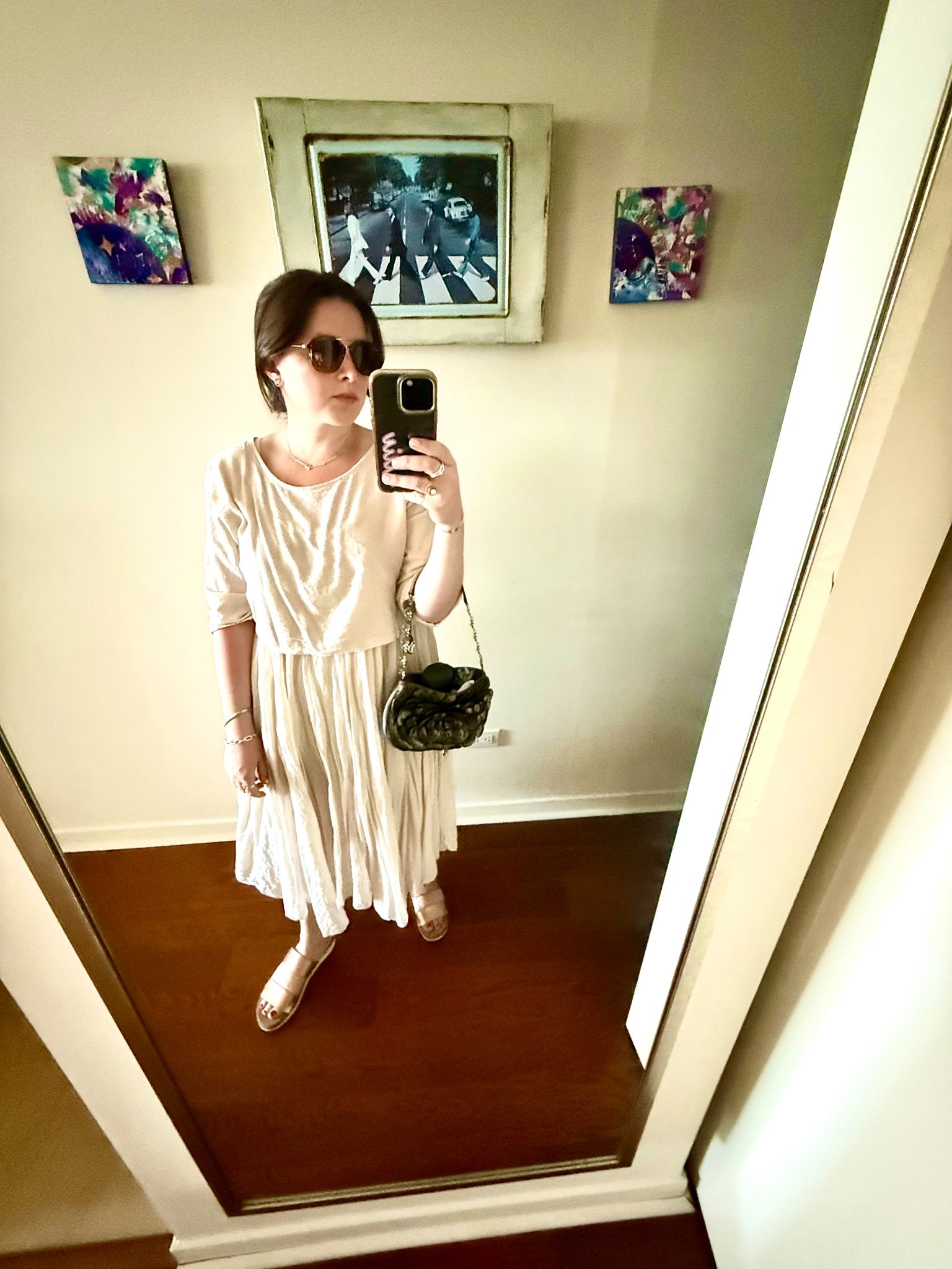 Easy OSFA two-piece dress that is so flowy and airy for hot summer days. Paired back with metallic sandals I love. Summer chic!

#LTKStyleTip #LTKMidsize #LTKSeasonal