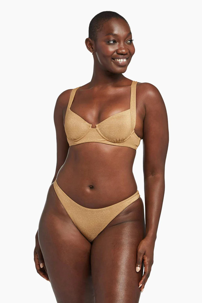 Demi Underwire Top - Golden Glow Metallic | Vitamin A