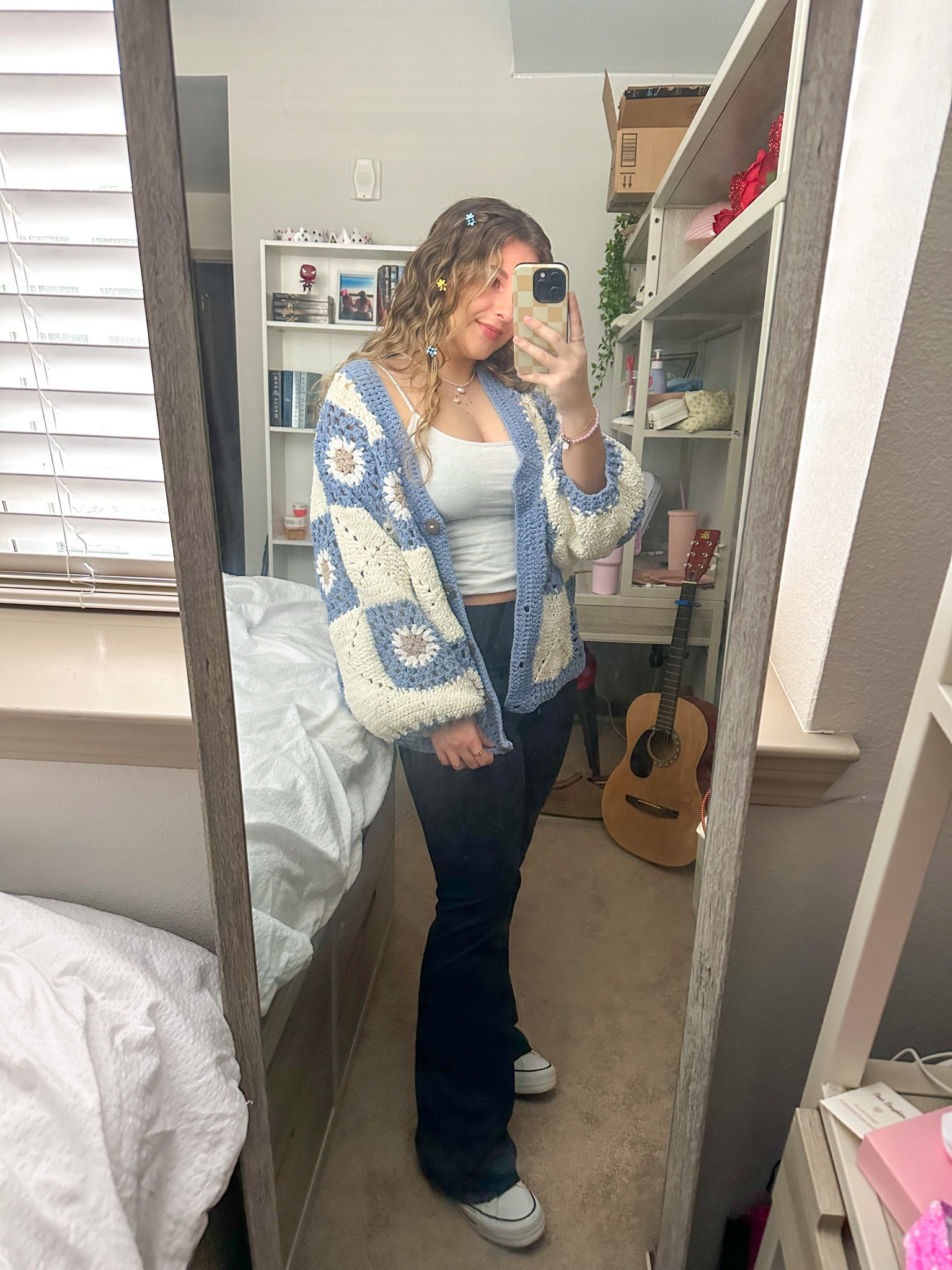 Spring sweater and flare leggings