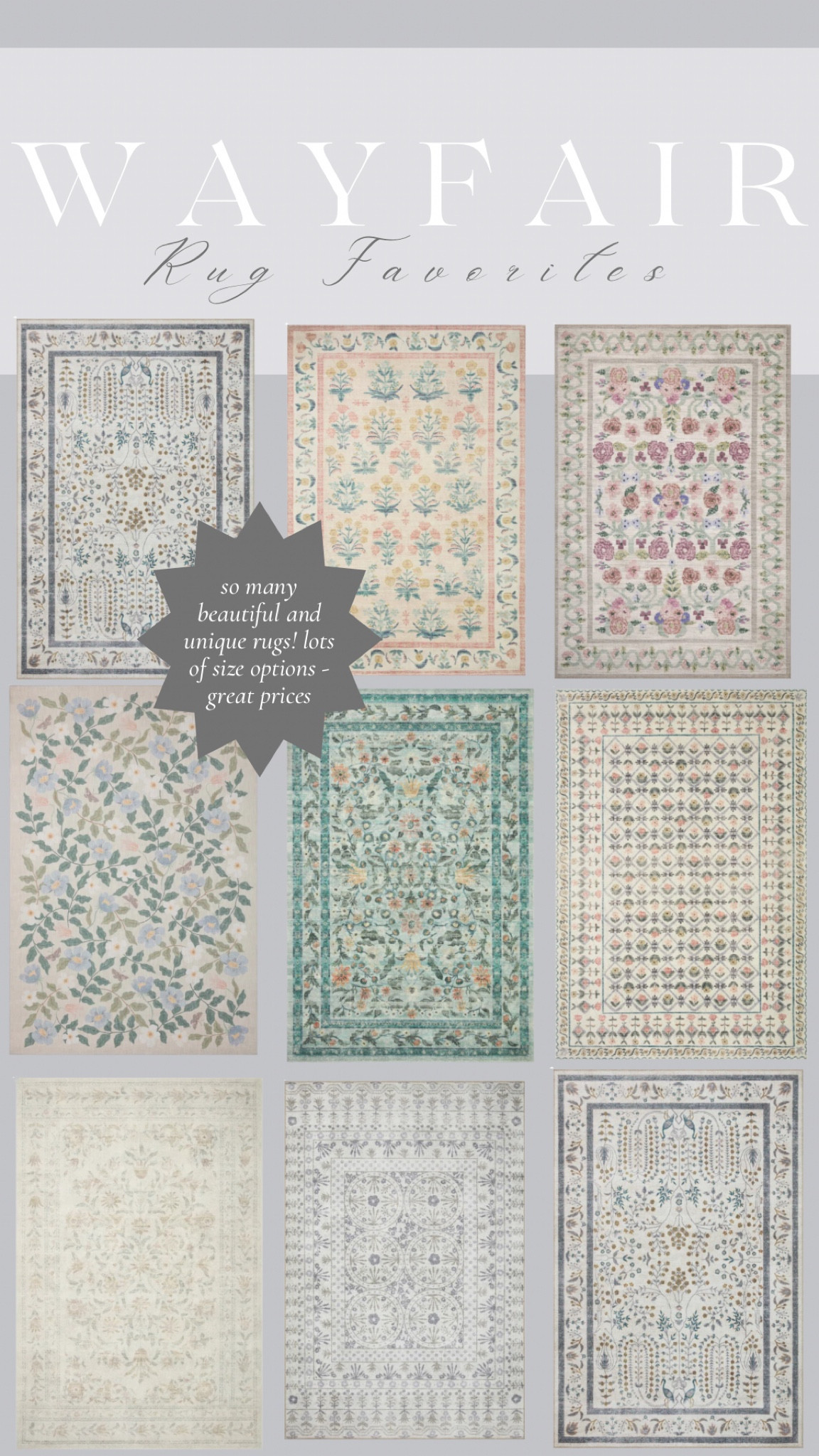 Wayfair affordable large scale rugs neutral colorful rugs 

#LTKFindsUnder100 #LTKHome #LTKStyleTip