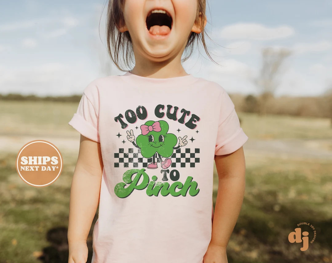 Kids St. Patrick's Day Shirt  Too Cute to Pinch Kids - Etsy | Etsy (US)